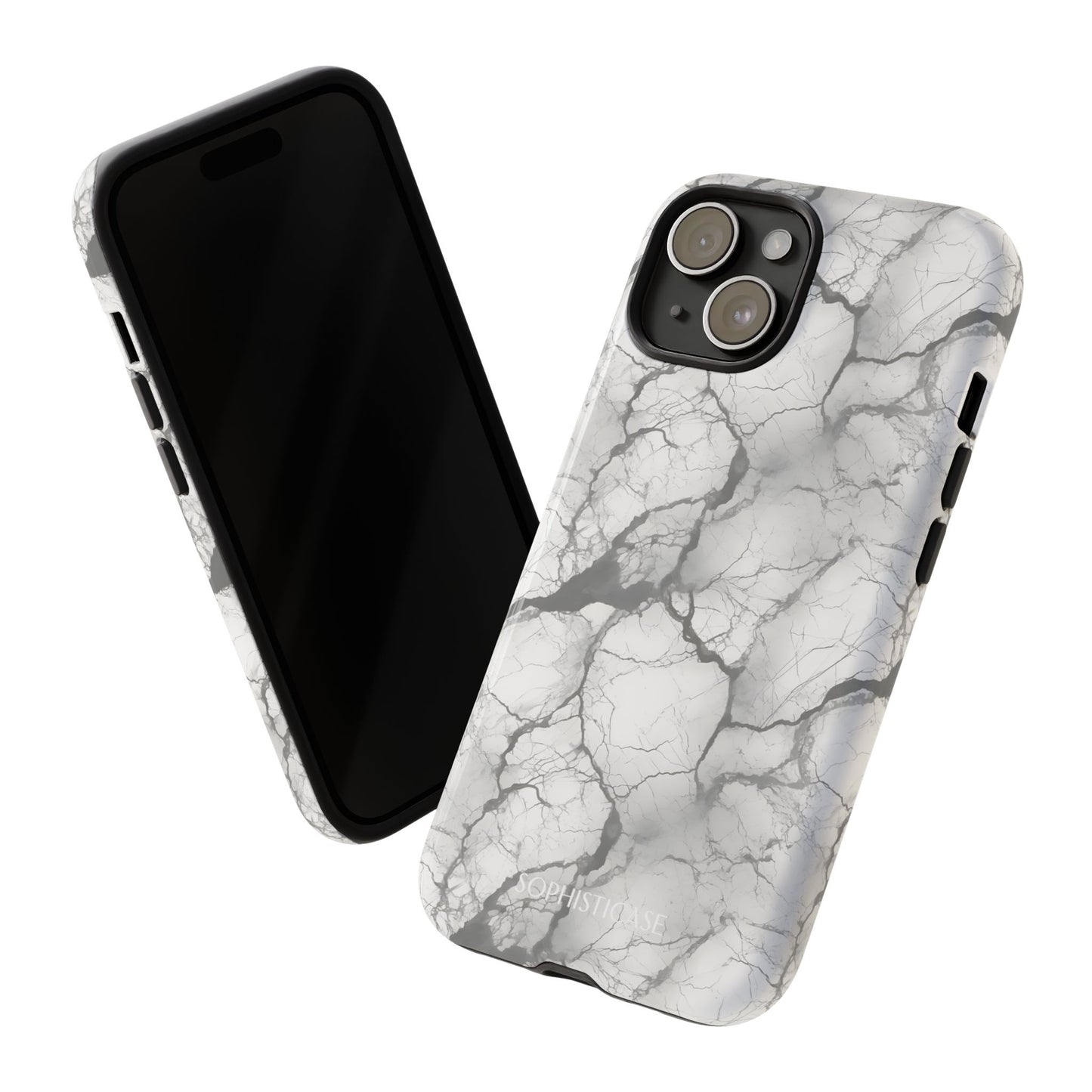 Marble Opulence in Charcoal Grey - iPhone Case