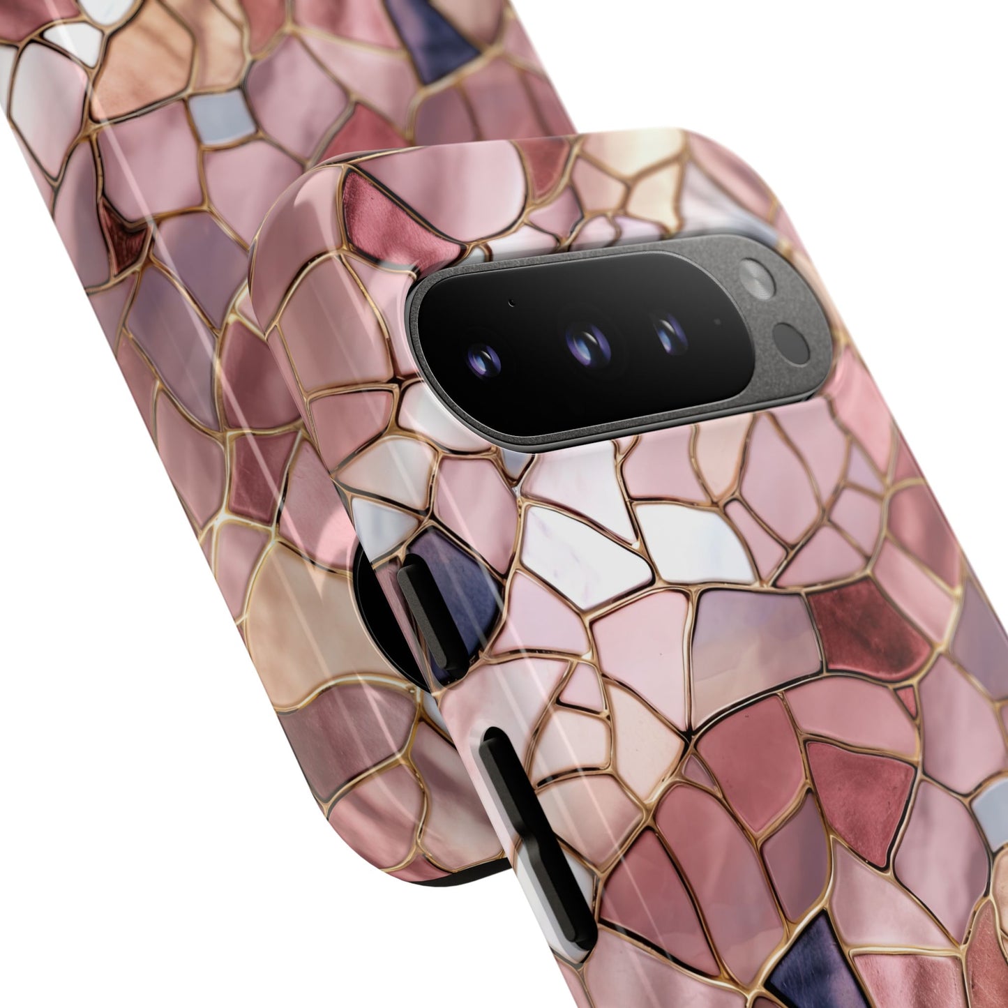 Rose' Runway in Pink Mosaic - Tough Phone Case