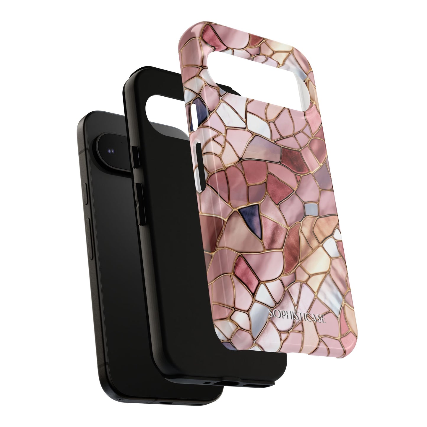 Rose' Runway in Pink Mosaic - Tough Phone Case