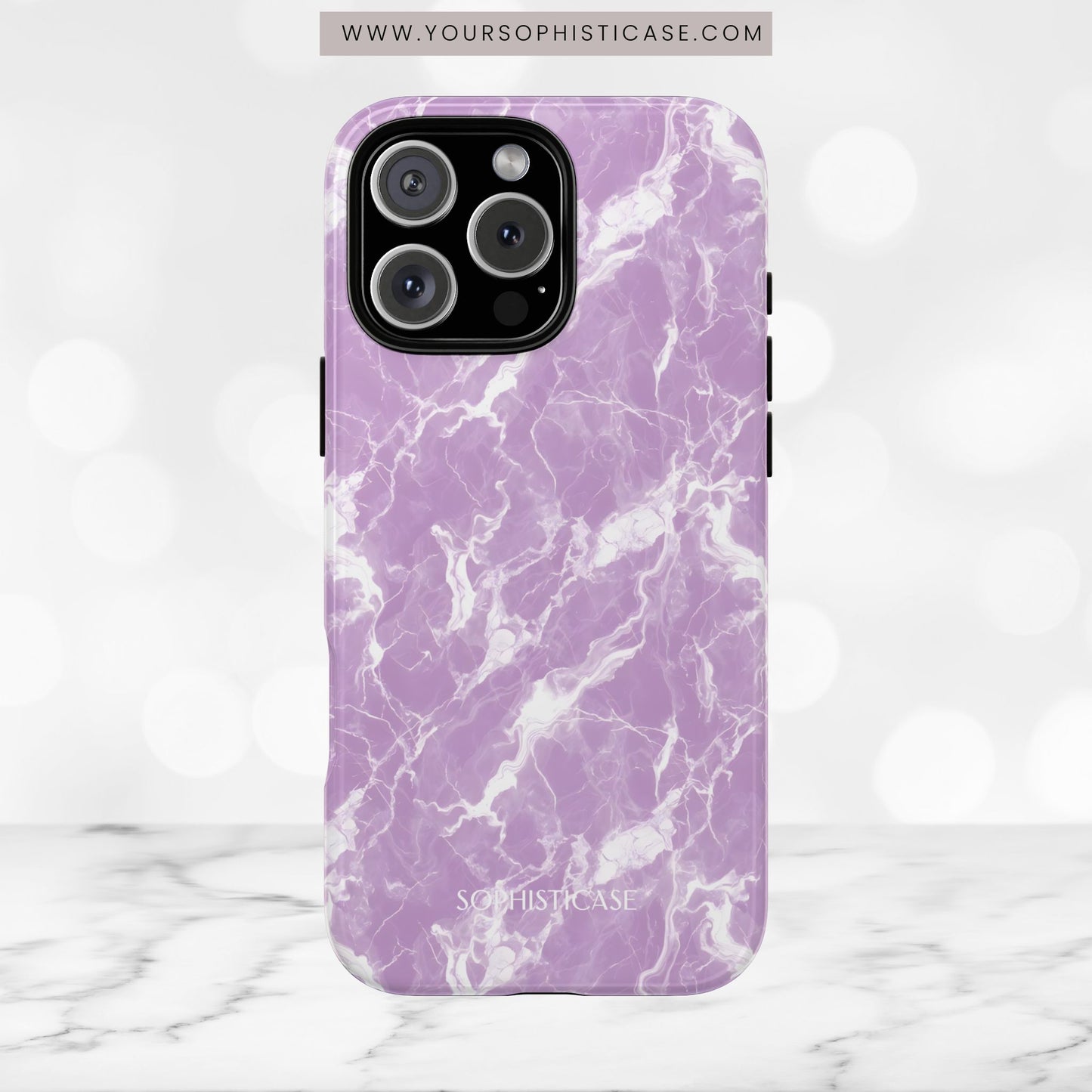 Marble Crush in Purple - iPhone Case
