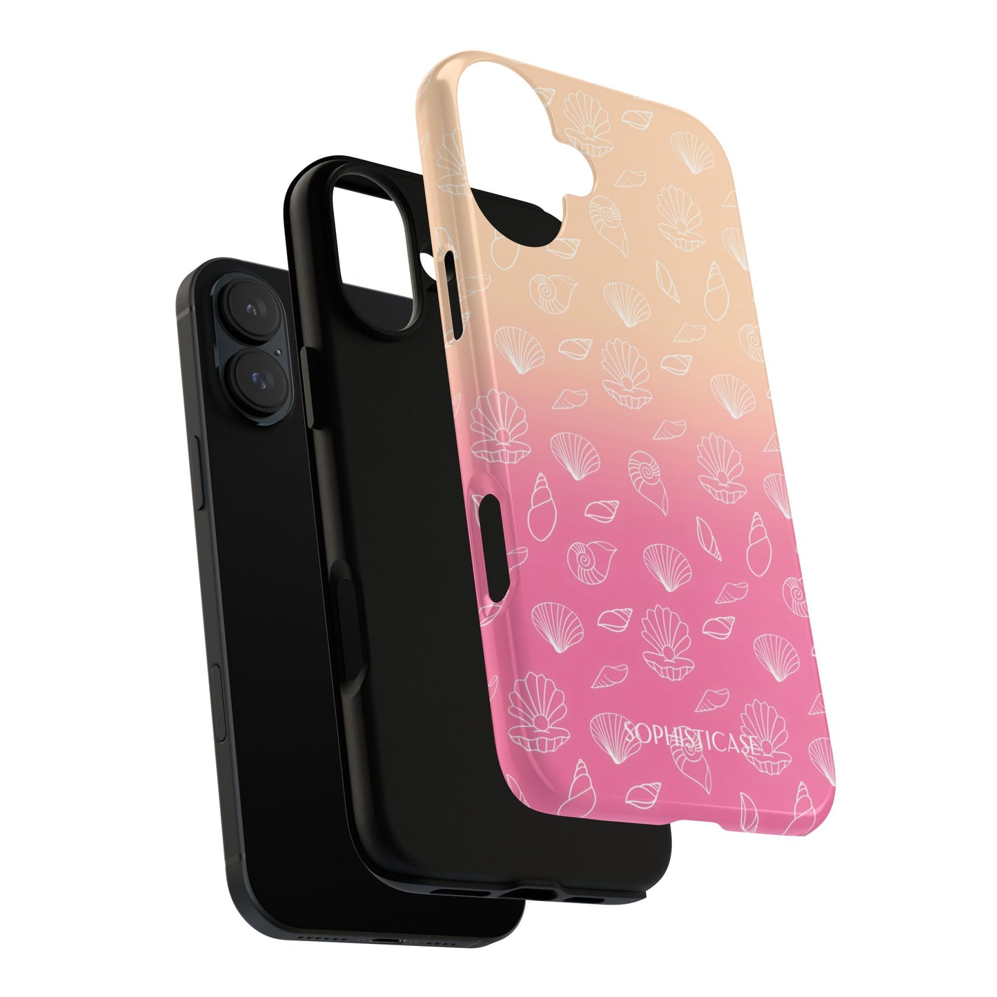 Seashell Society in Sandy Pink Sunset - iPhone Case