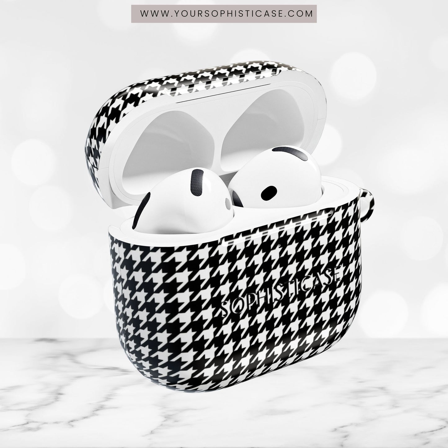 AirPod Cases - Houndstooth in Black