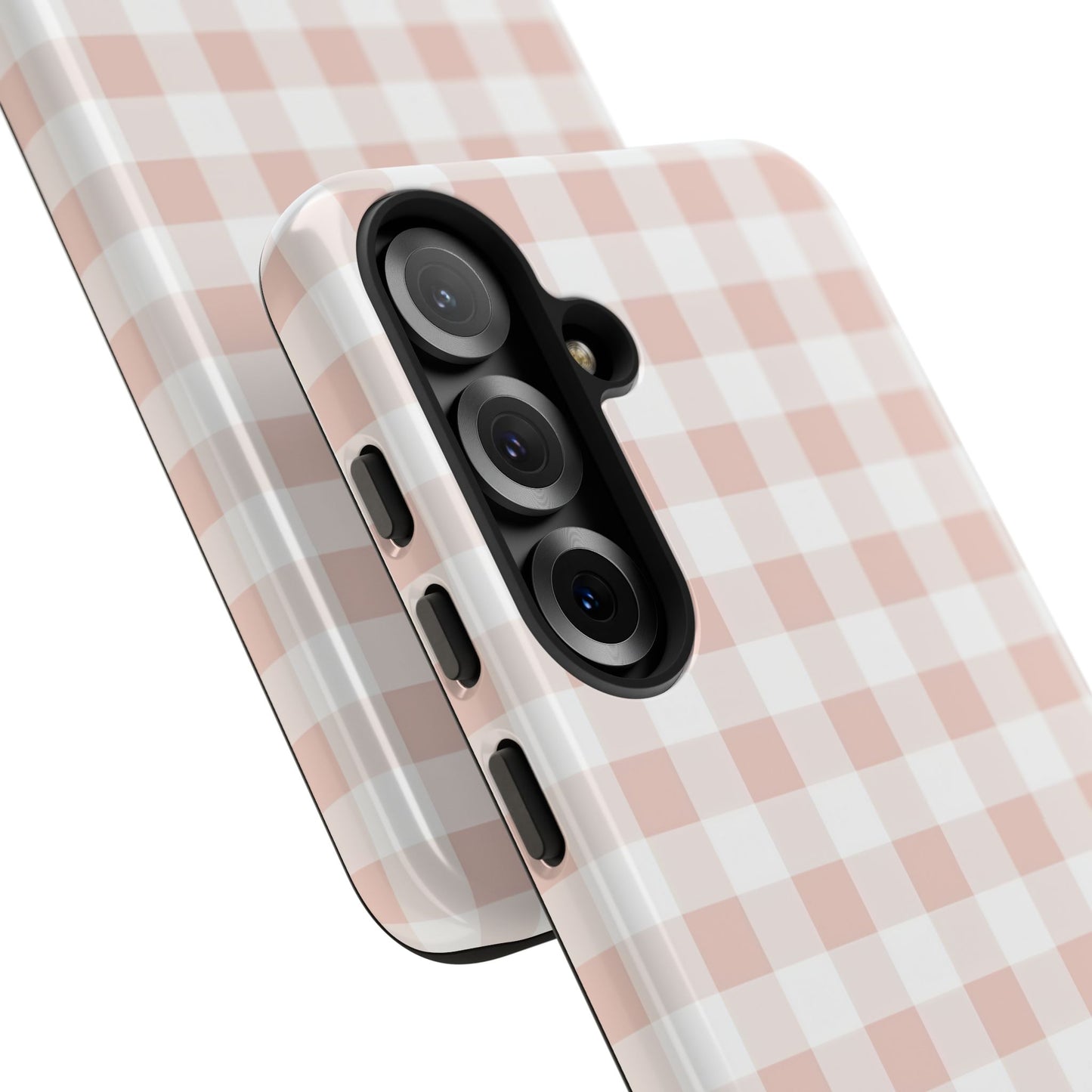 Gingham in Neutral Beige - Tough Phone Case