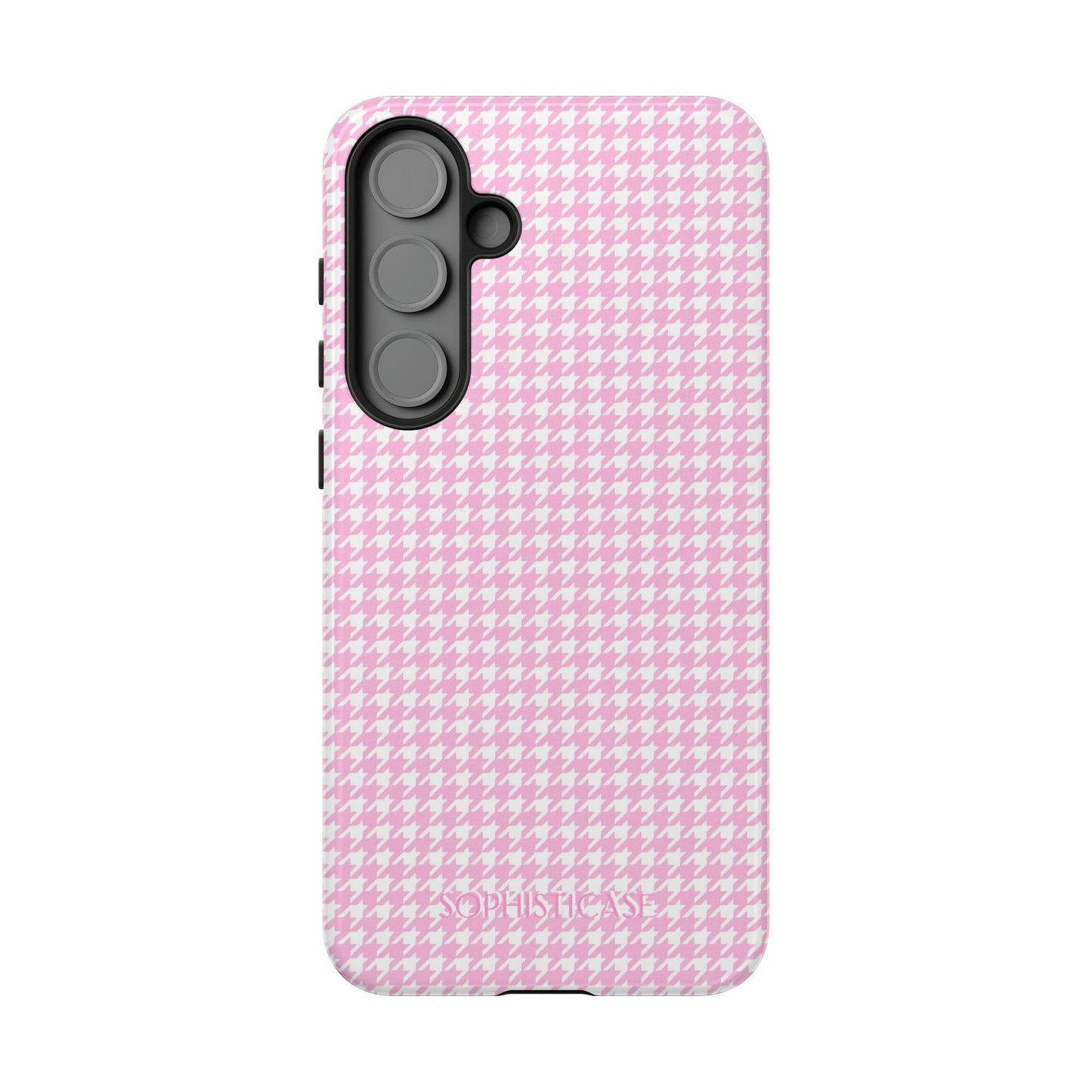 Houndstooth in Pink - Protective Phone Case for Samsung Galaxy