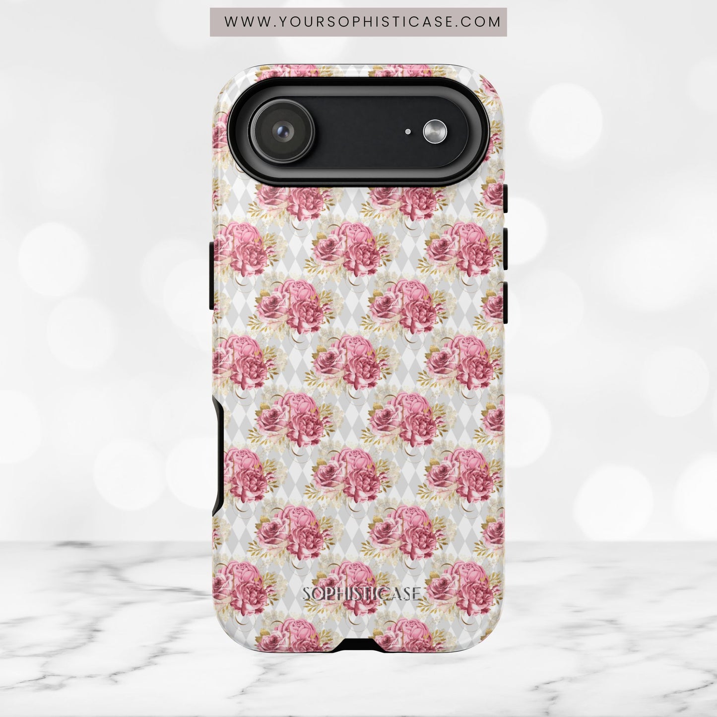 Rose Diamond Romance in Colette - iPhone Case