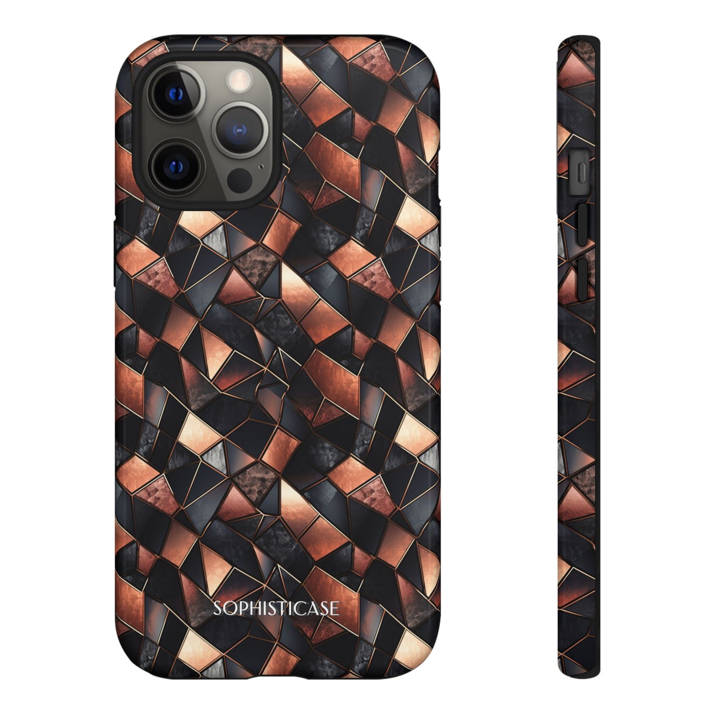Rose' Runway in Noir Mosaic - Tough Phone Case