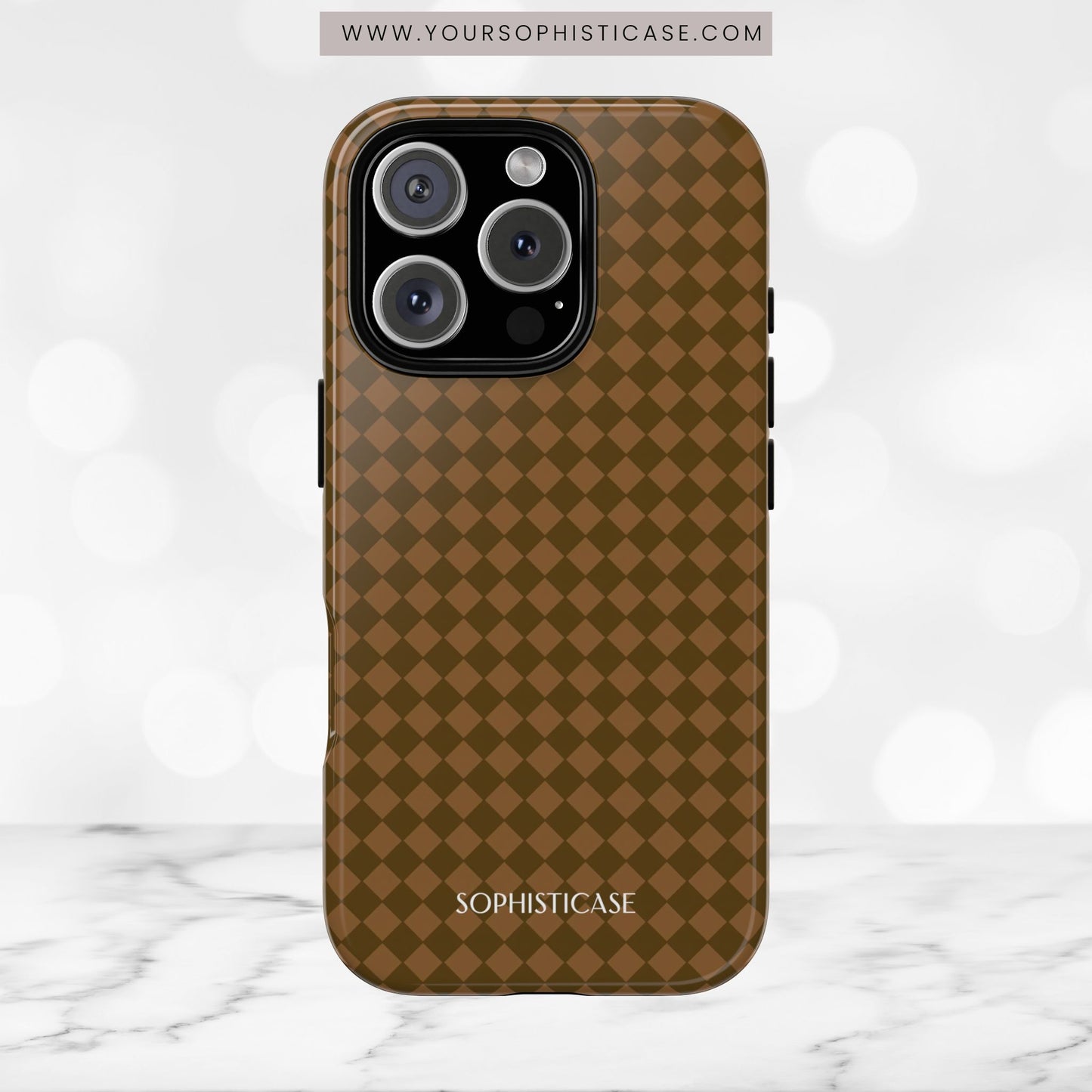 Diamond Diva in Deep Brown - iPhone Case