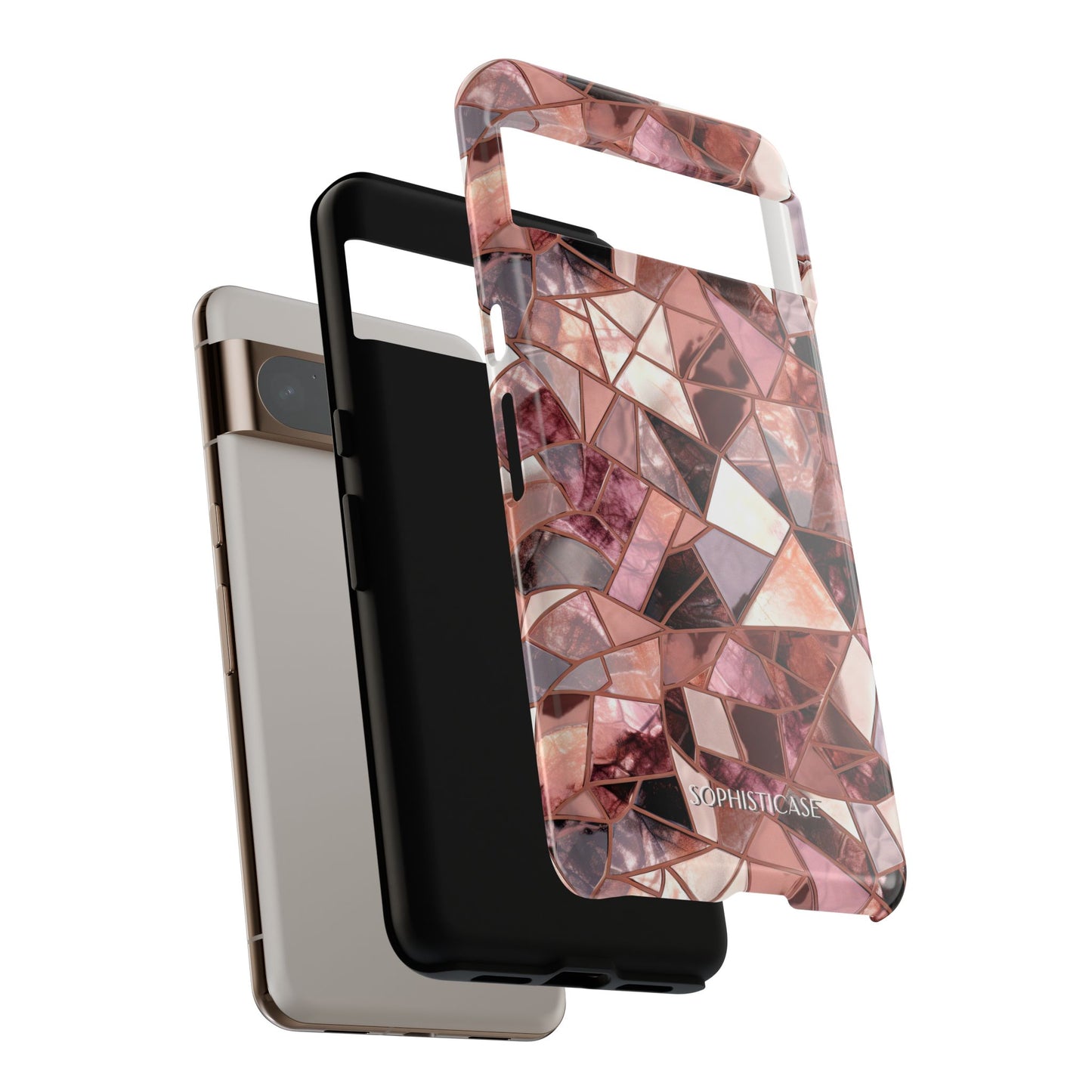 Rose' Runway in Merlot Mosaic - Tough Phone Case