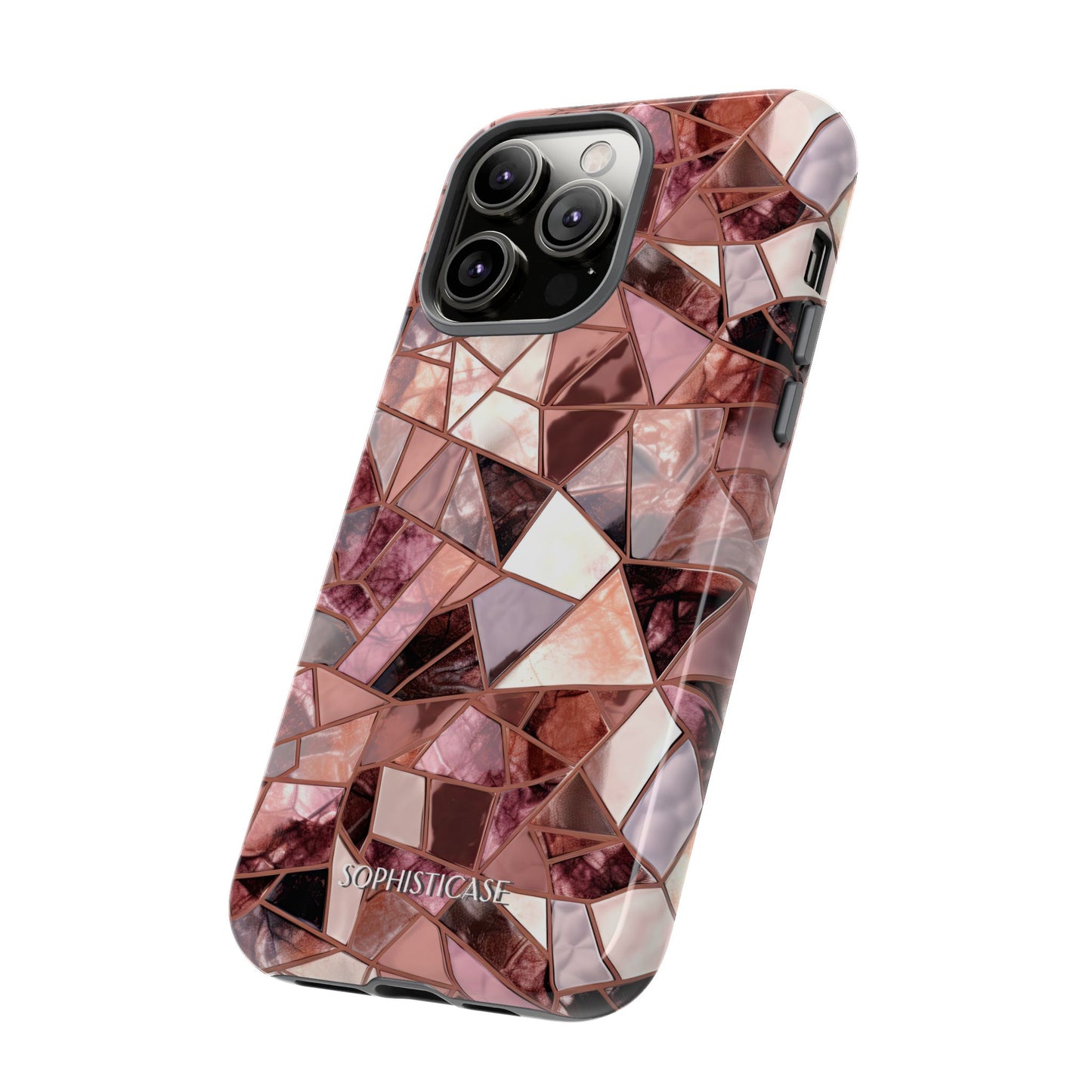 Rose' Runway in Merlot Mosaic - Tough Phone Case