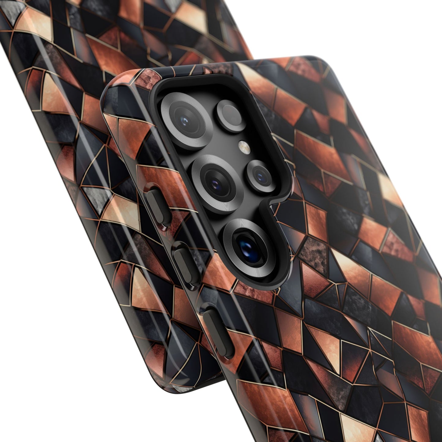 Rose' Runway in Noir Mosaic - Tough Phone Case