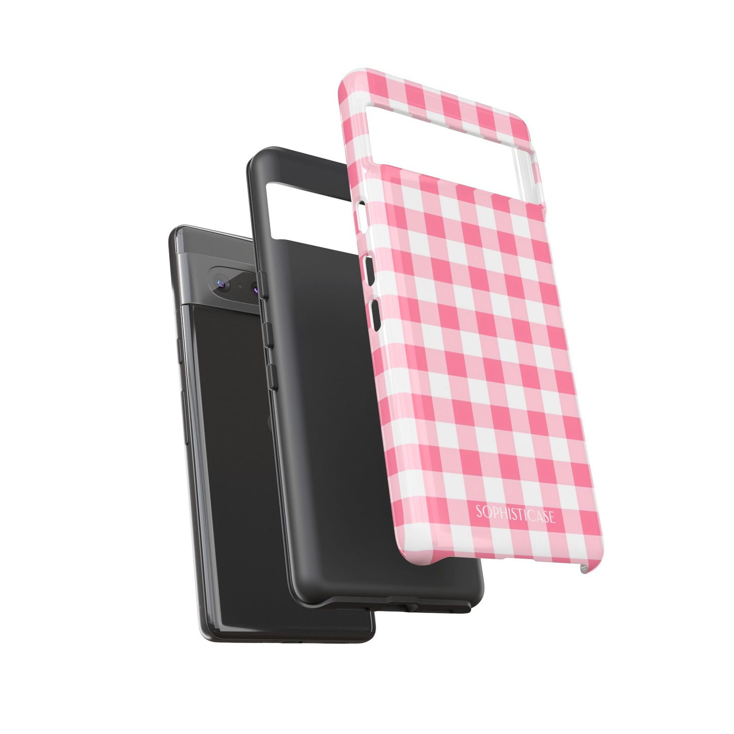 Gingham in Salmon - Tough Phone Case