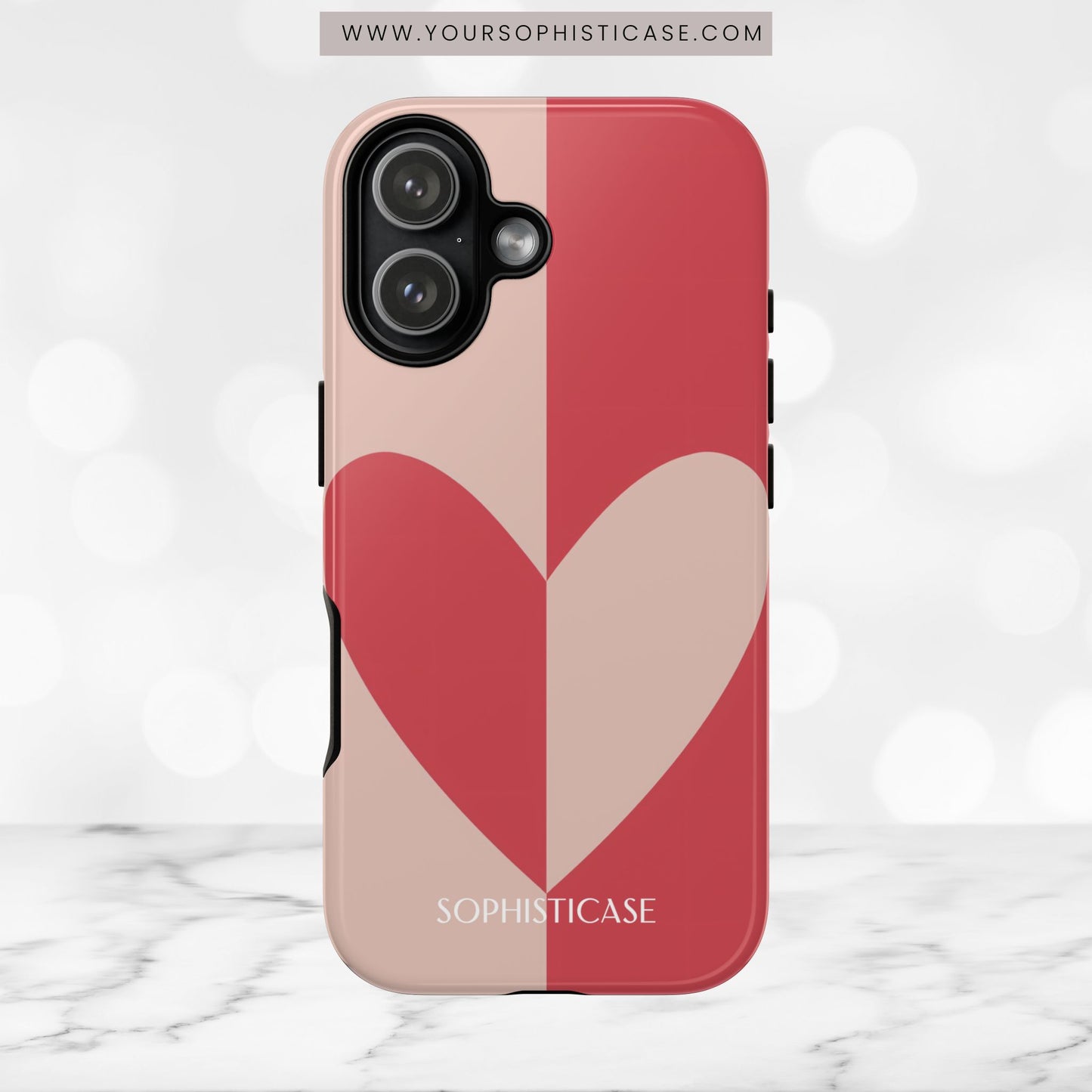 Be Mine in Red and Brown - iPhone Case