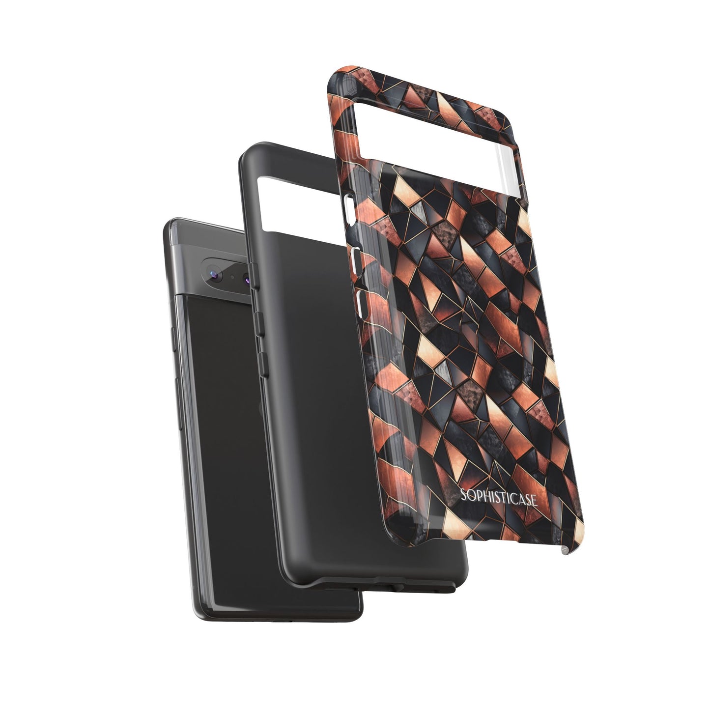 Rose' Runway in Noir Mosaic - Tough Phone Case