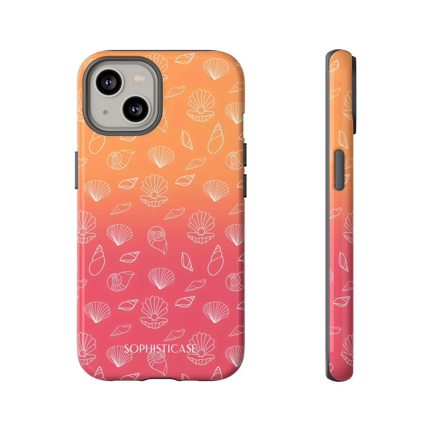 Seashell Society in Sunset Orange - iPhone Case