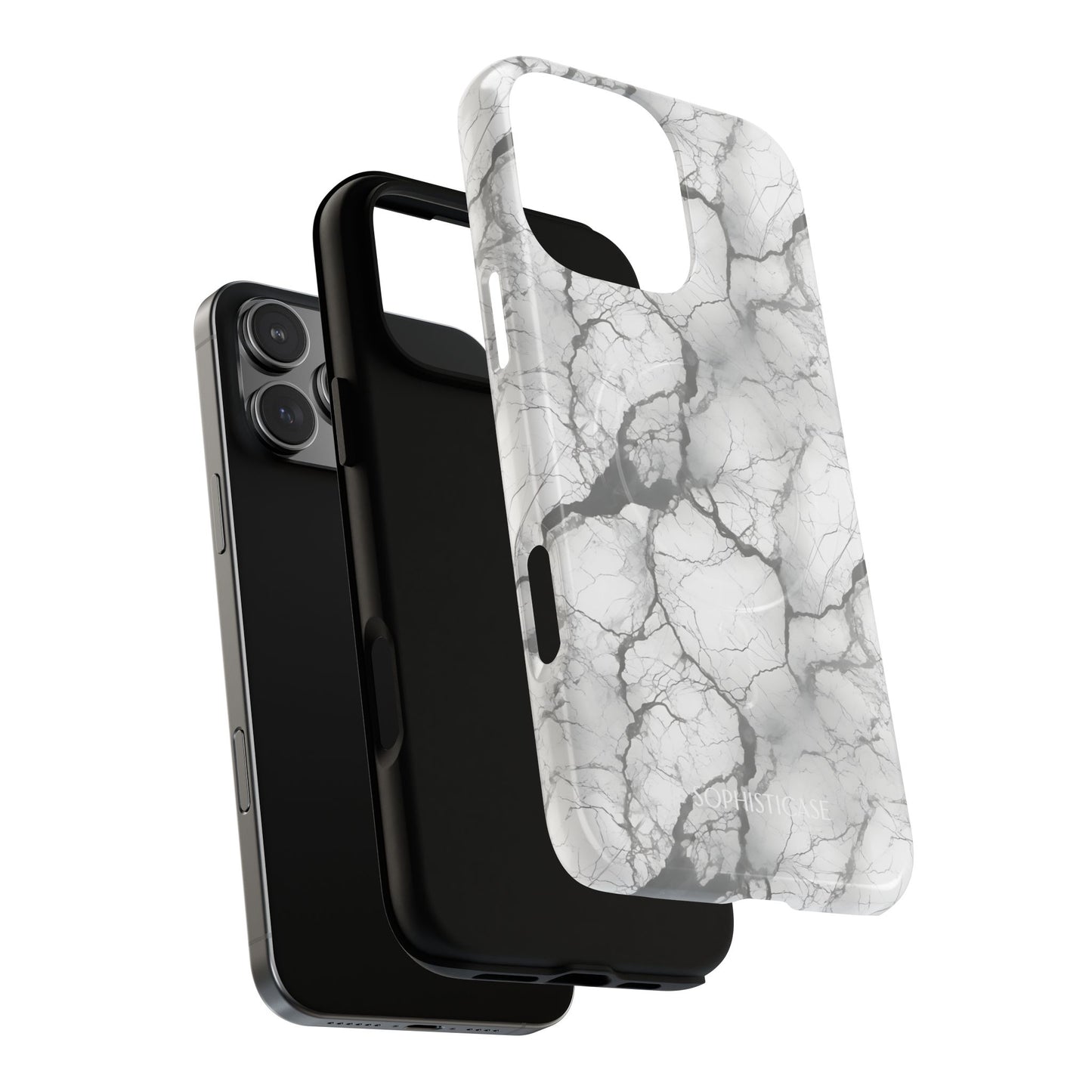 Marble Opulence in Charcoal Grey - Magsafe Case