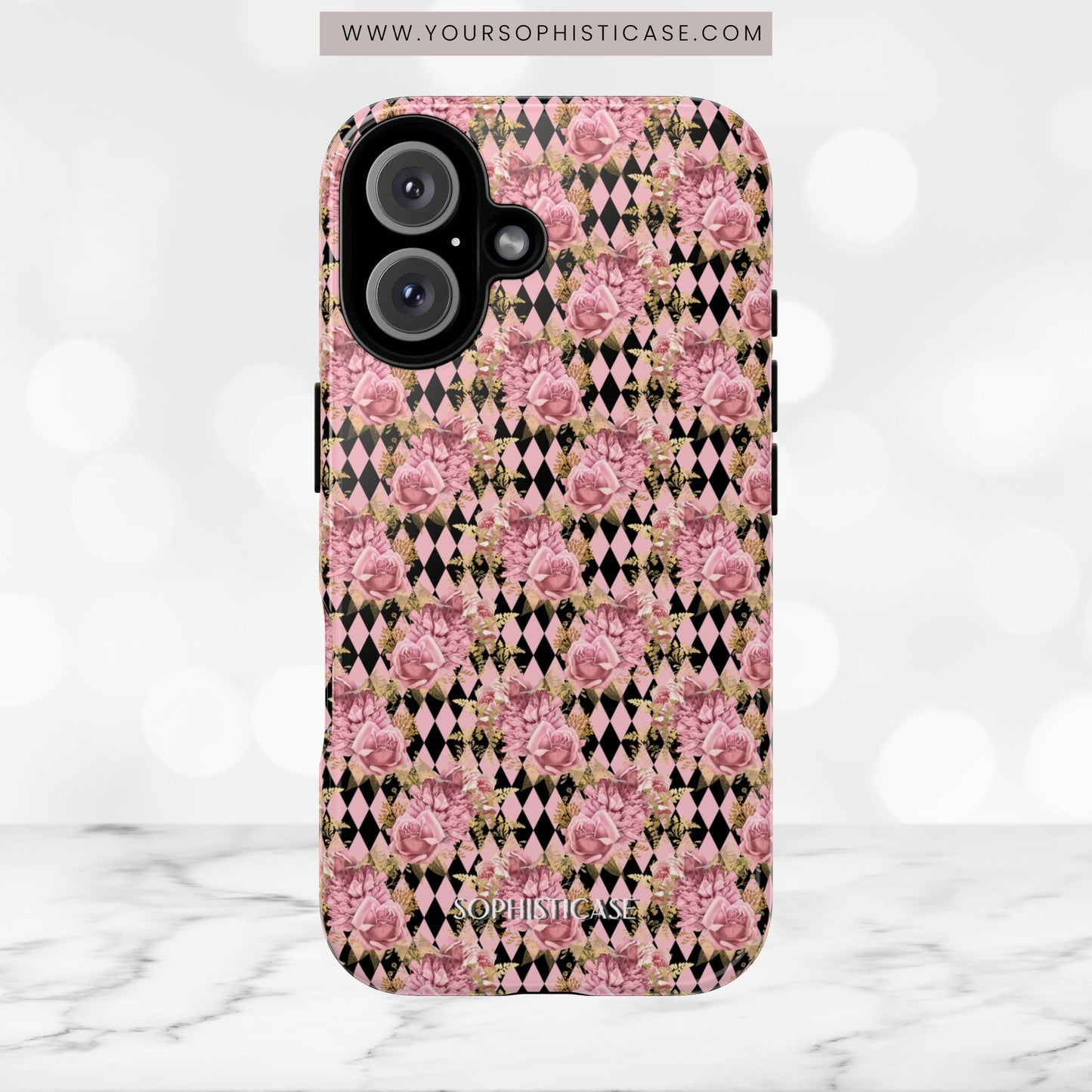 Rose Diamond Romance in Isolde - iPhone Case