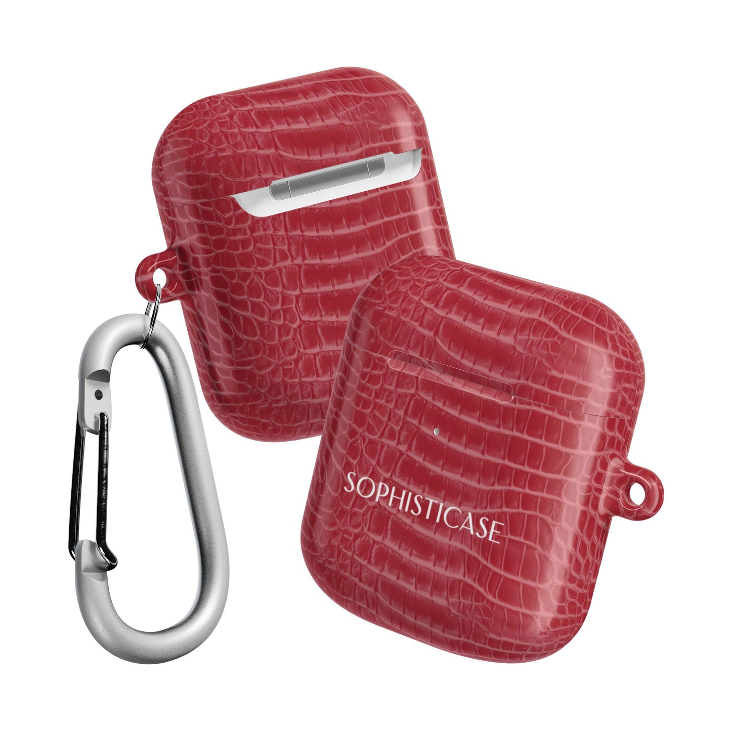 AirPod Cases - Luxe Leather in Cherry Red