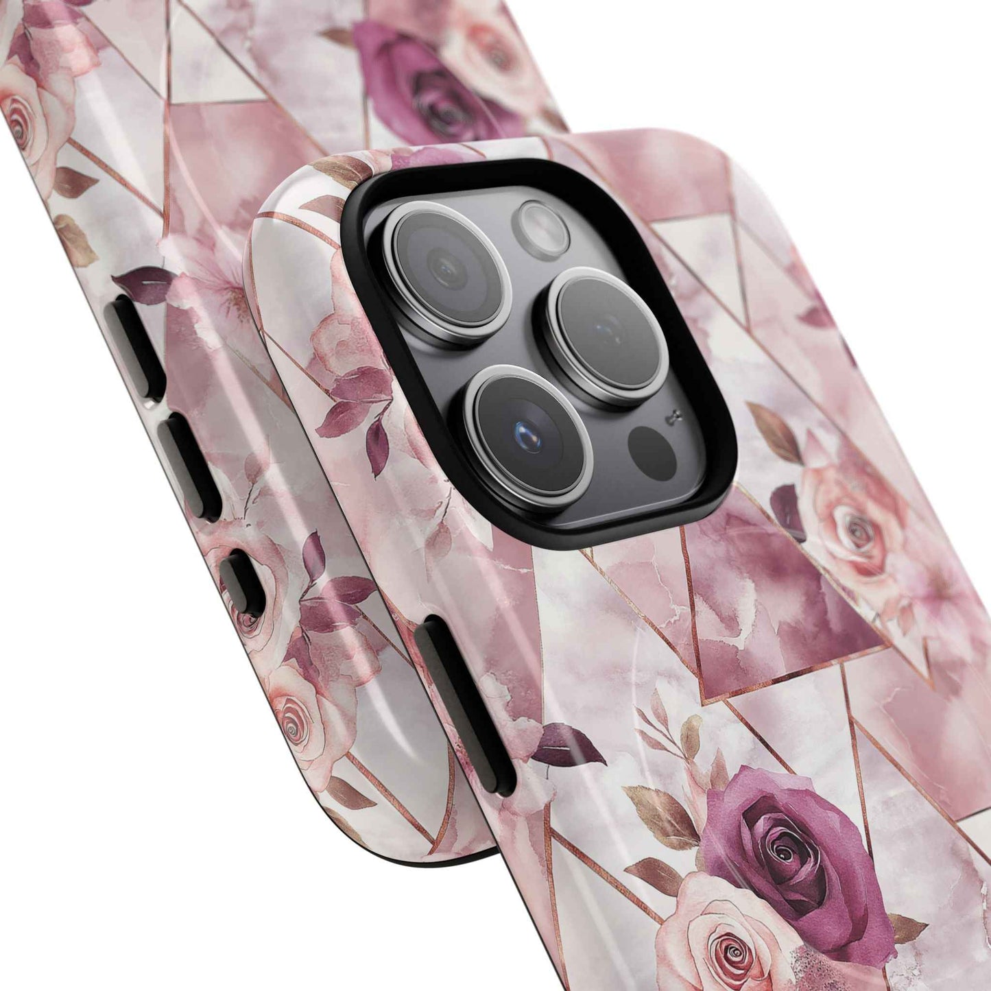 Royal Floral in Plum Chevron - iPhone Magsafe Case