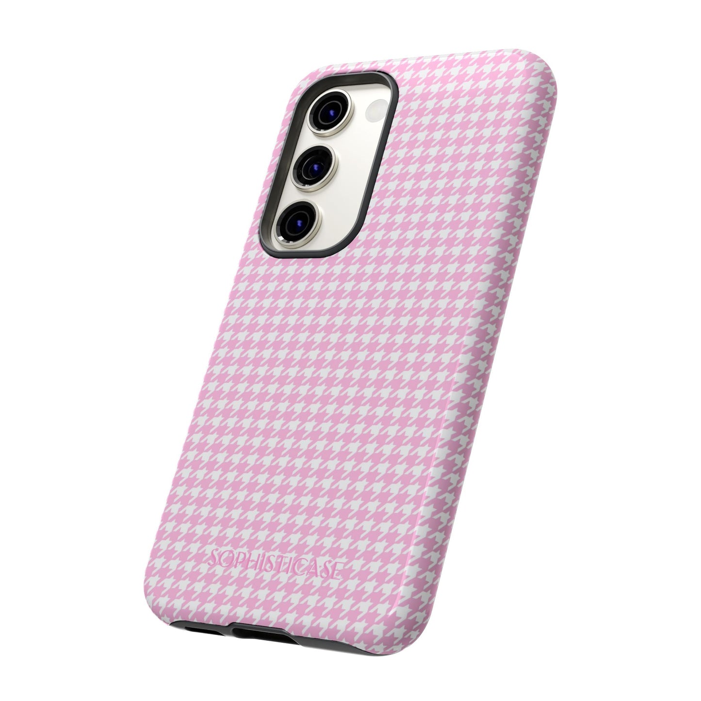 Houndstooth in Pink - Protective Phone Case for Samsung Galaxy