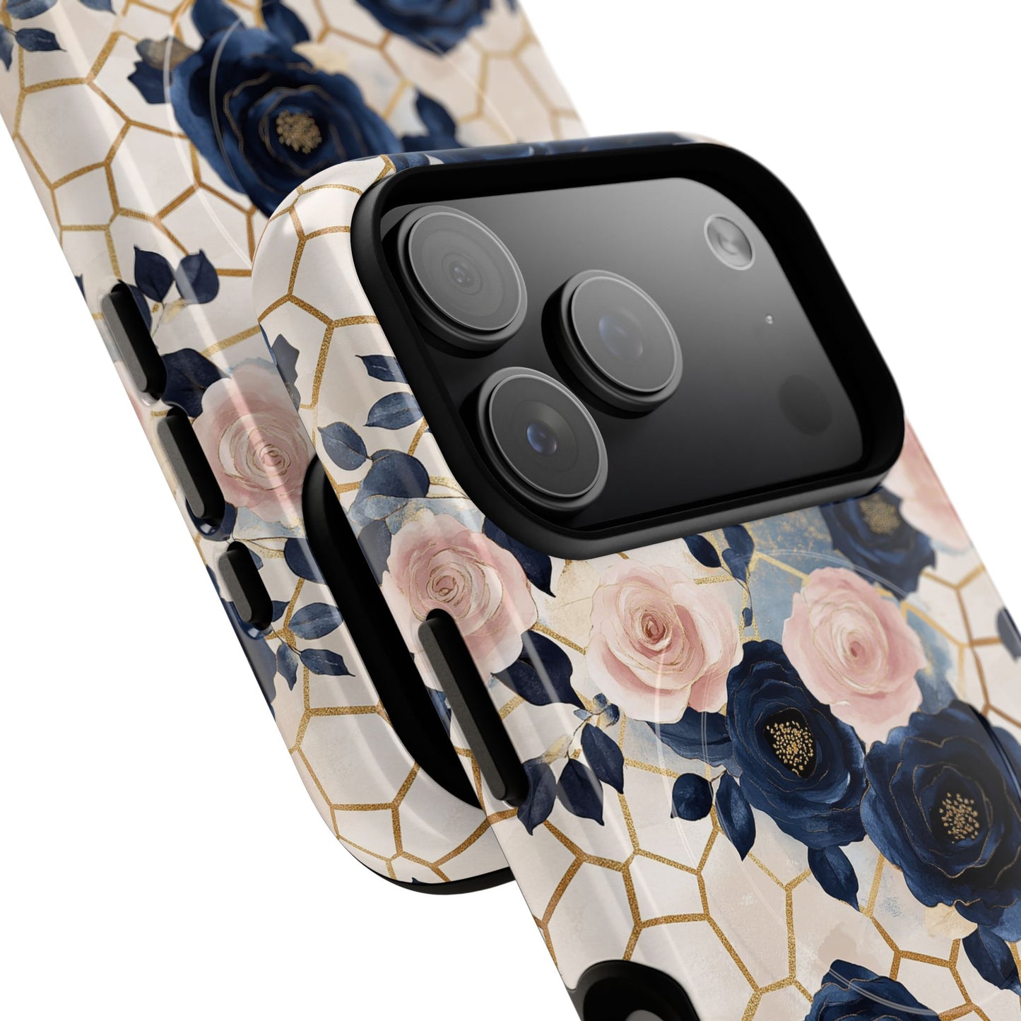 Royal Floral in Navy Hive - iPhone Magsafe Case