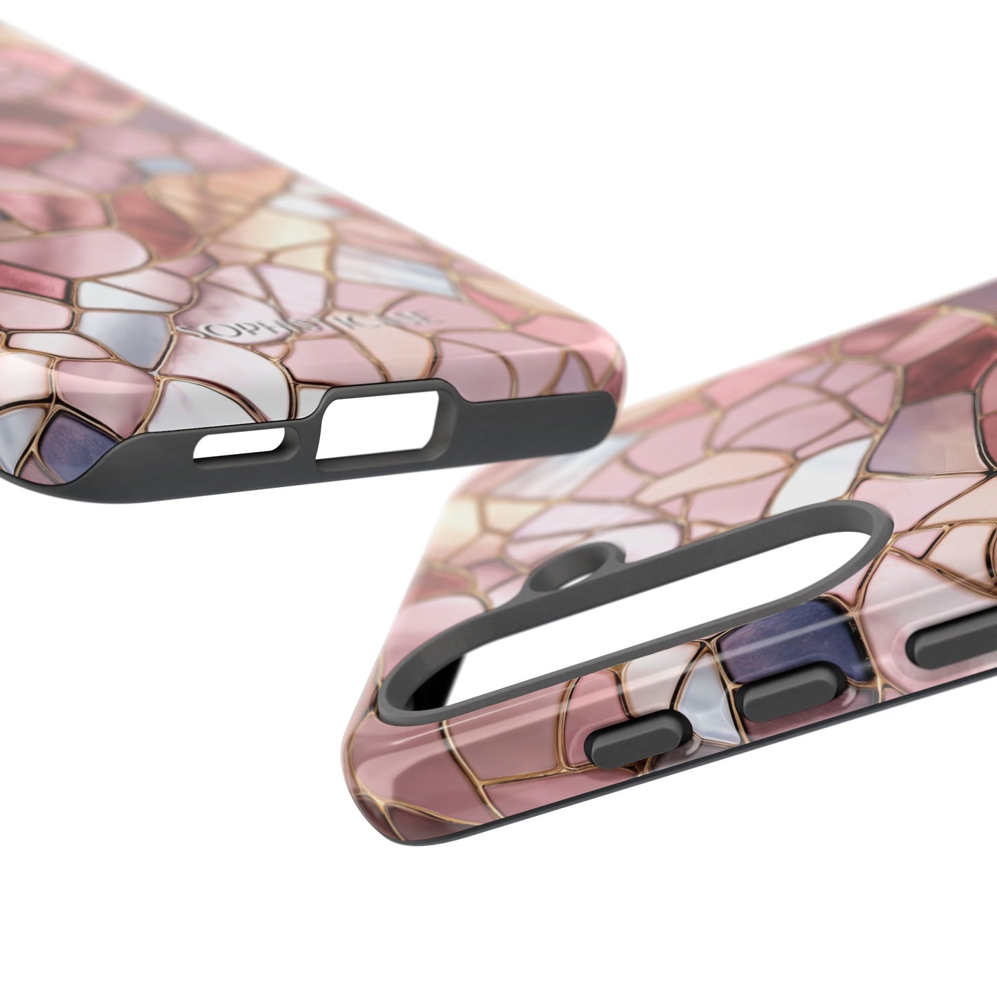 Rose' Runway in Pink Mosaic - Tough Phone Case