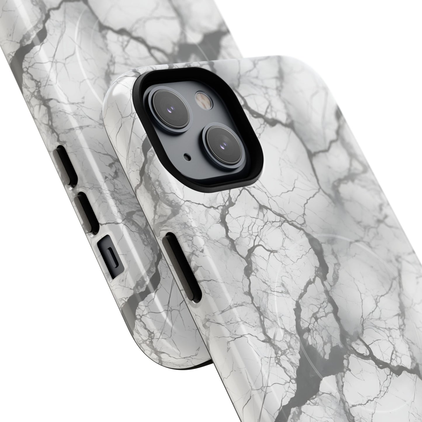 Marble Opulence in Charcoal Grey - Magsafe Case
