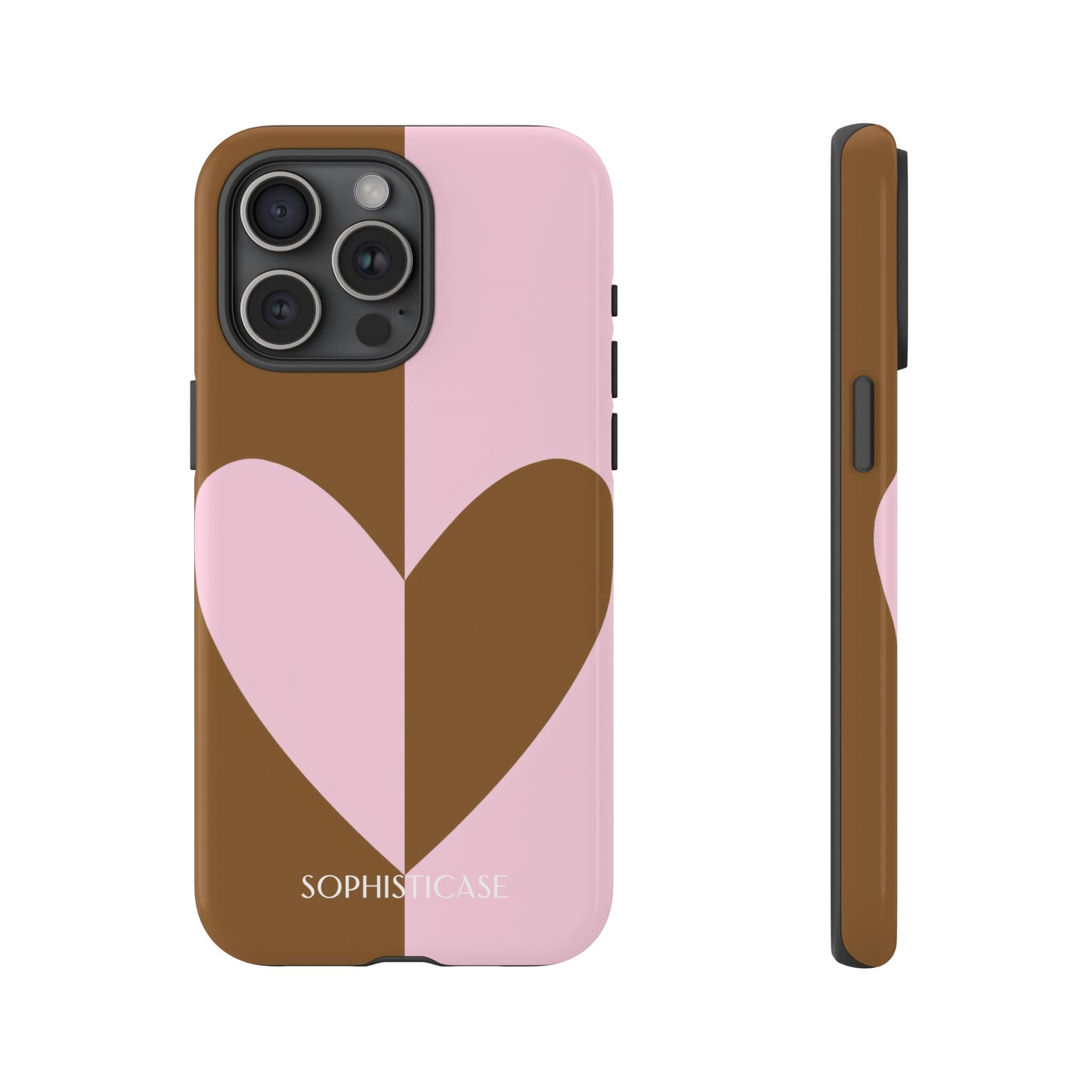 Be Mine in Pink and Brown - iPhone Case