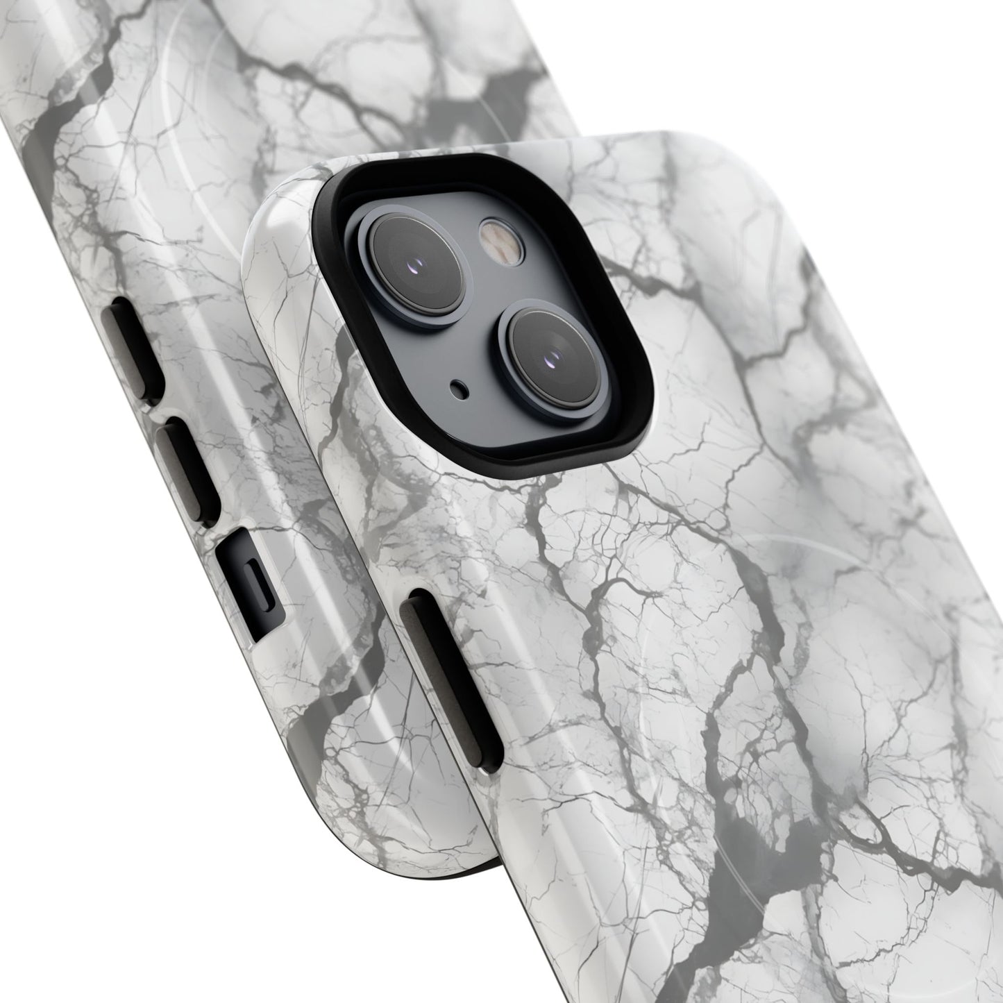 Marble Opulence in Charcoal Grey - Magsafe Case