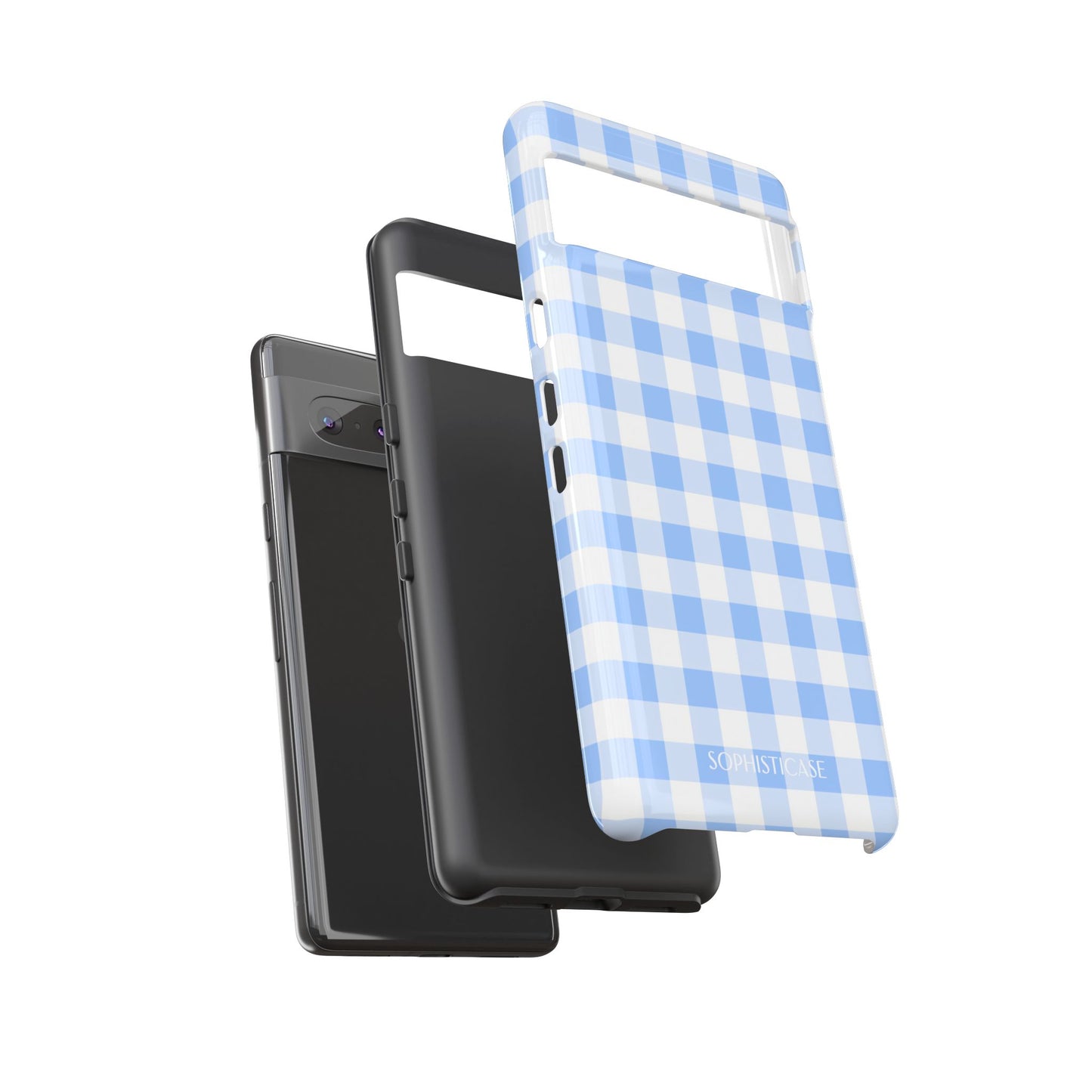 Gingham in Blue - Tough Phone Case