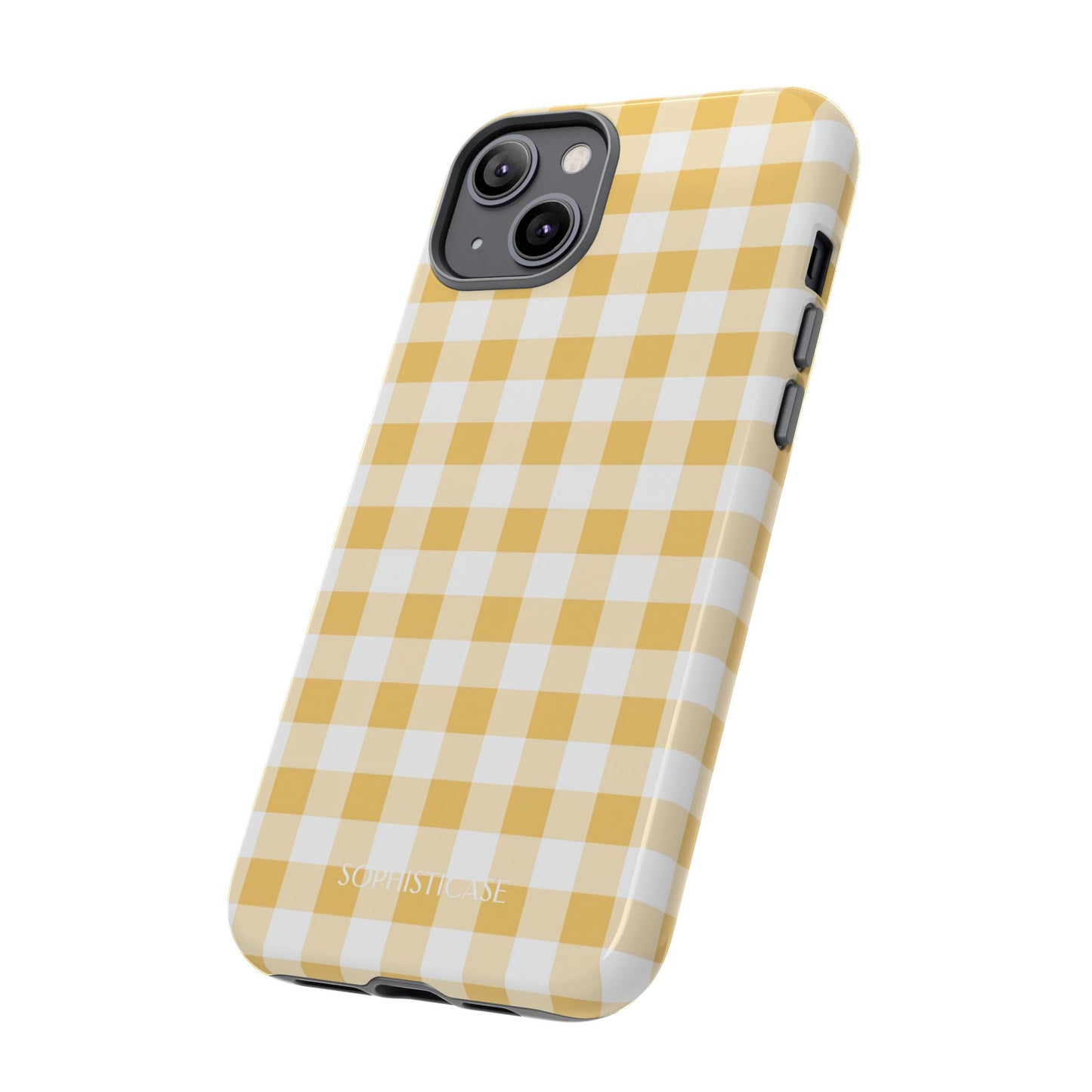 Gingham in Yellow - Tough Phone Case