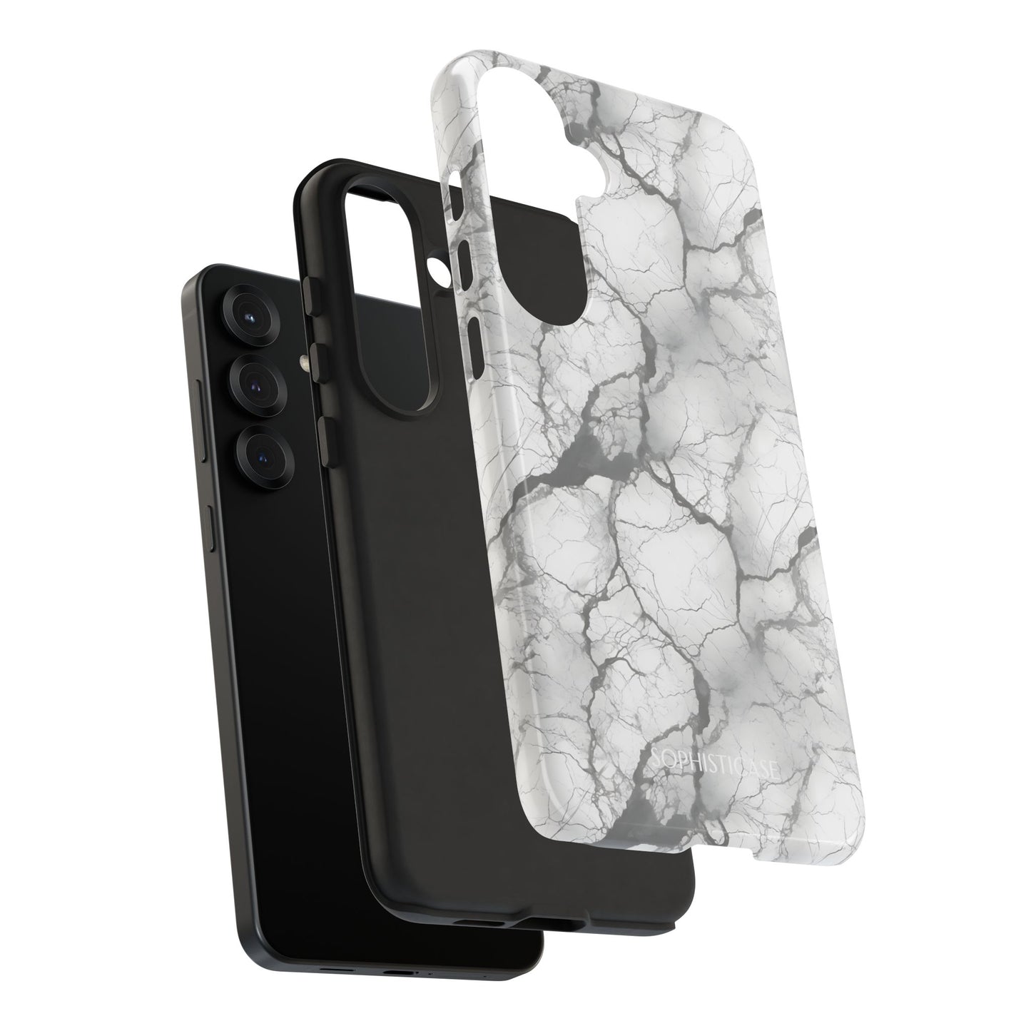 Marble Opulence in Charcoal Grey - Tough Phone Case