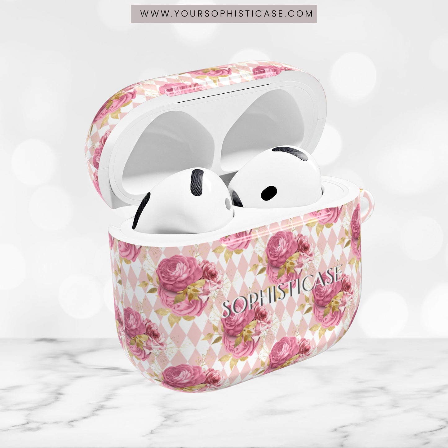 AirPod Cases - Rose Diamond Romance in Sienna