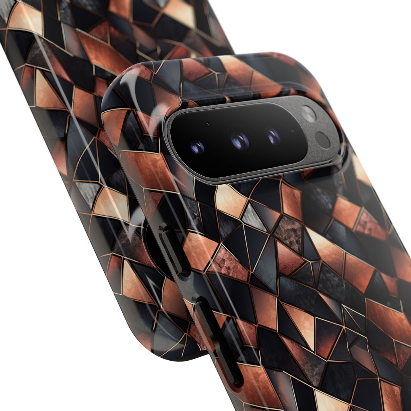Rose' Runway in Noir Mosaic - Tough Phone Case