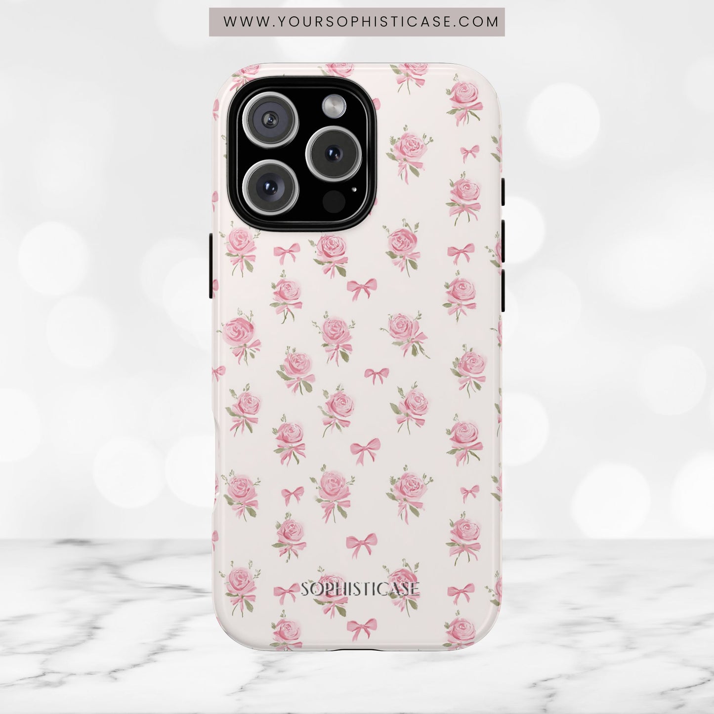 The Sweetest Thing in Coquette Roses and Bows - iPhone Case