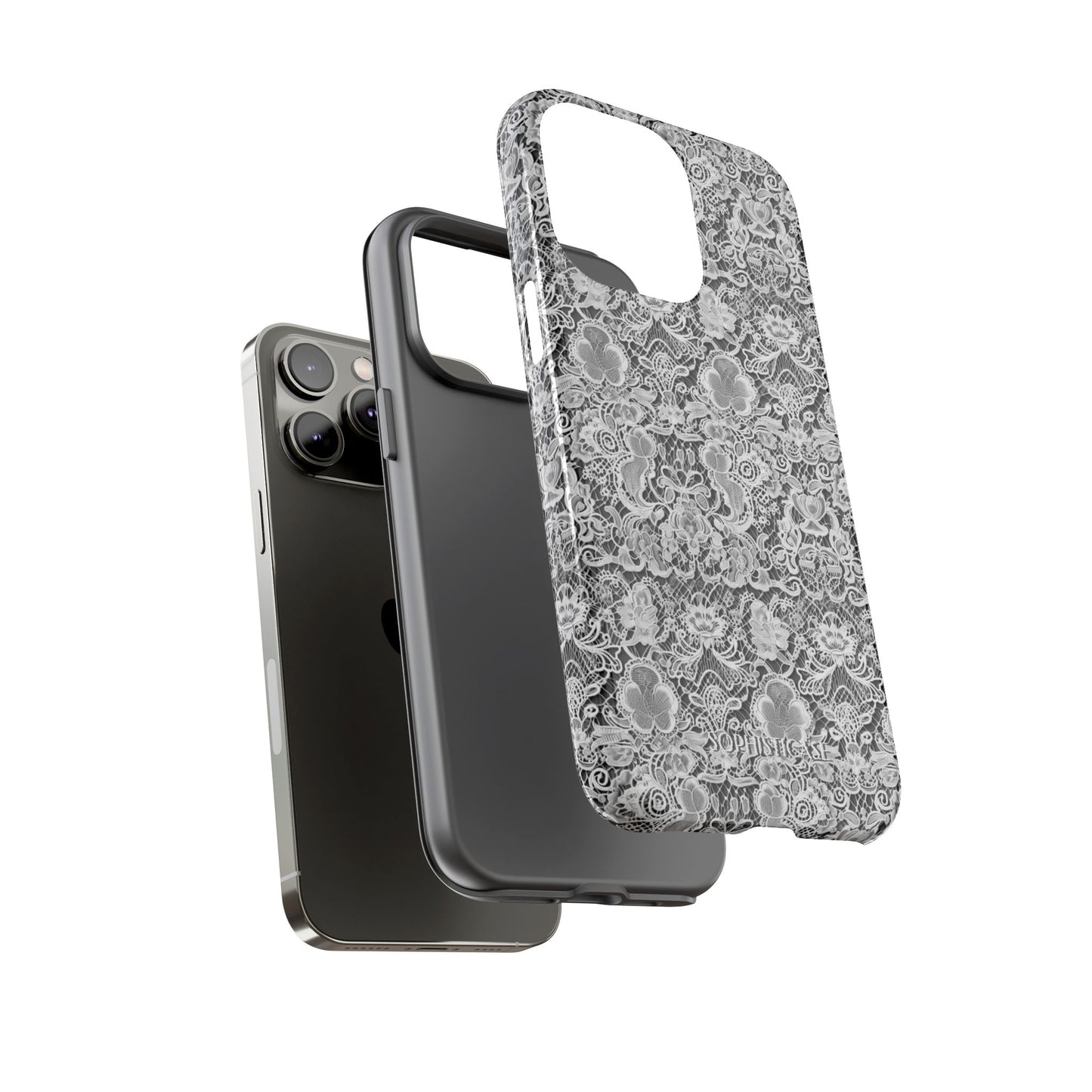 Luxe Lace in Black - iPhone Case