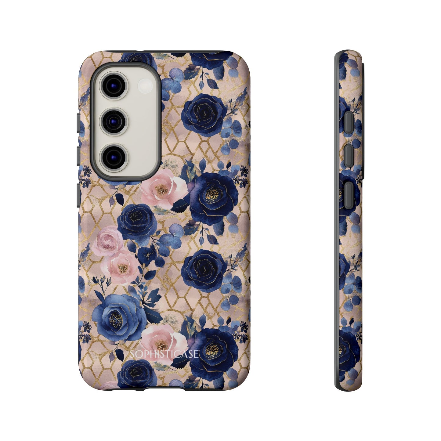 Royal Floral in Navy Blush - Tough Phone Case