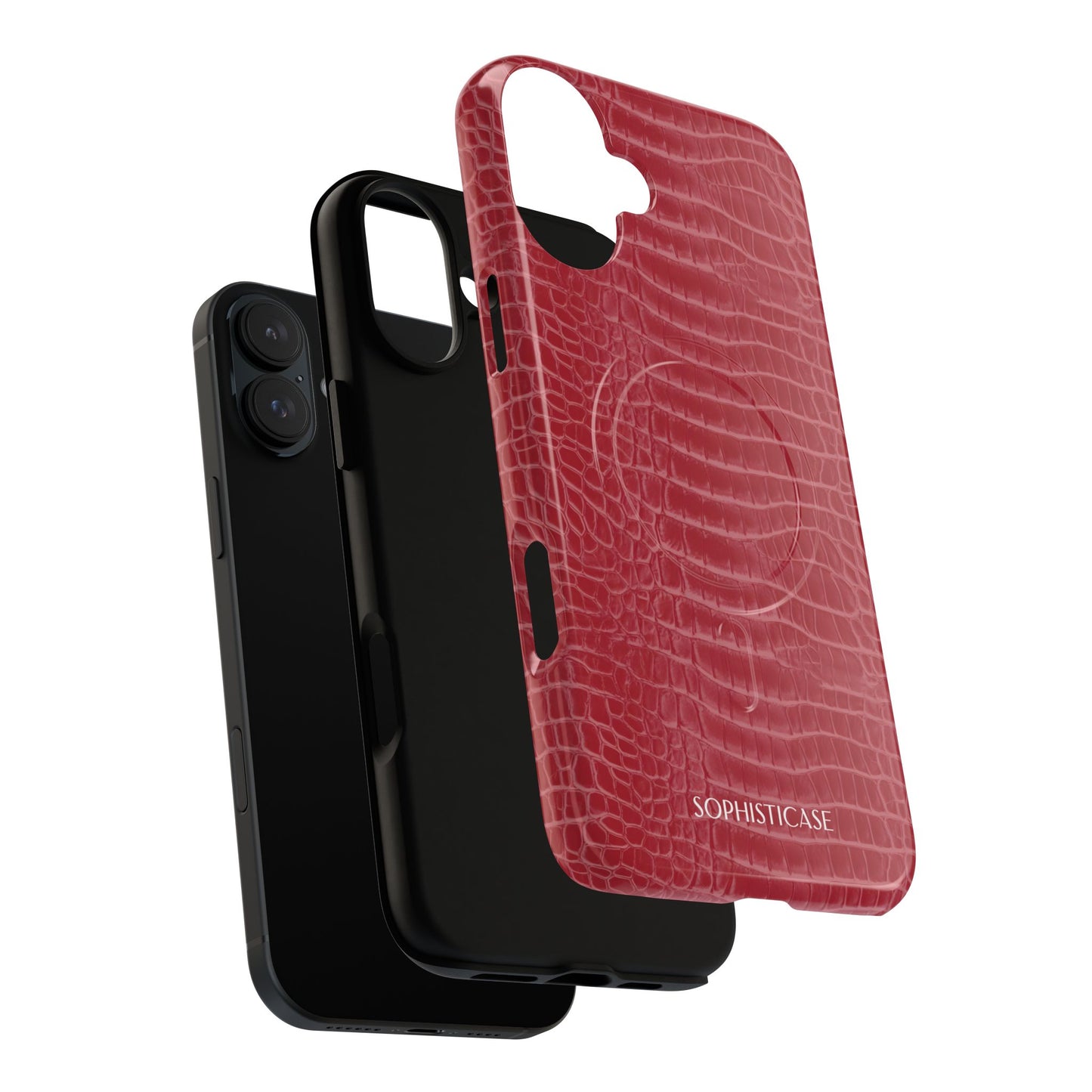 Luxe Leather in Cherry Red - Magsafe Case