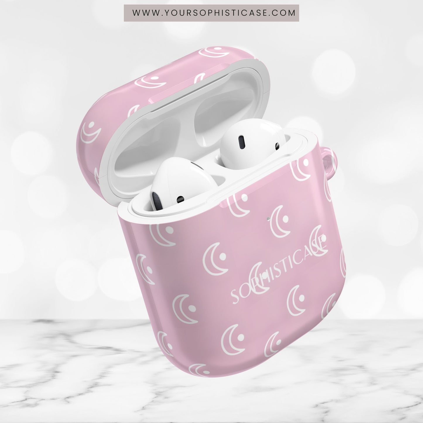 AirPod Cases - Moon Phase in Pink