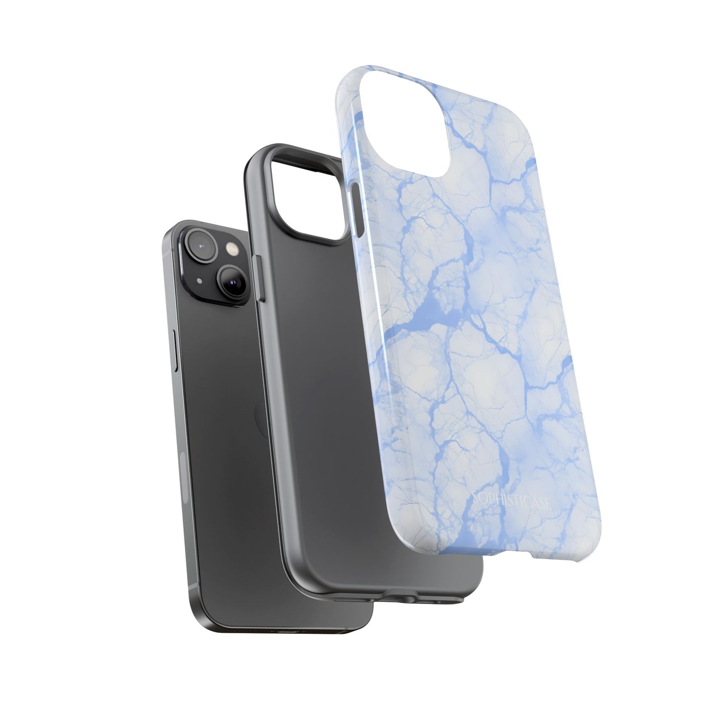 Marble Opulence in Blue - iPhone Case