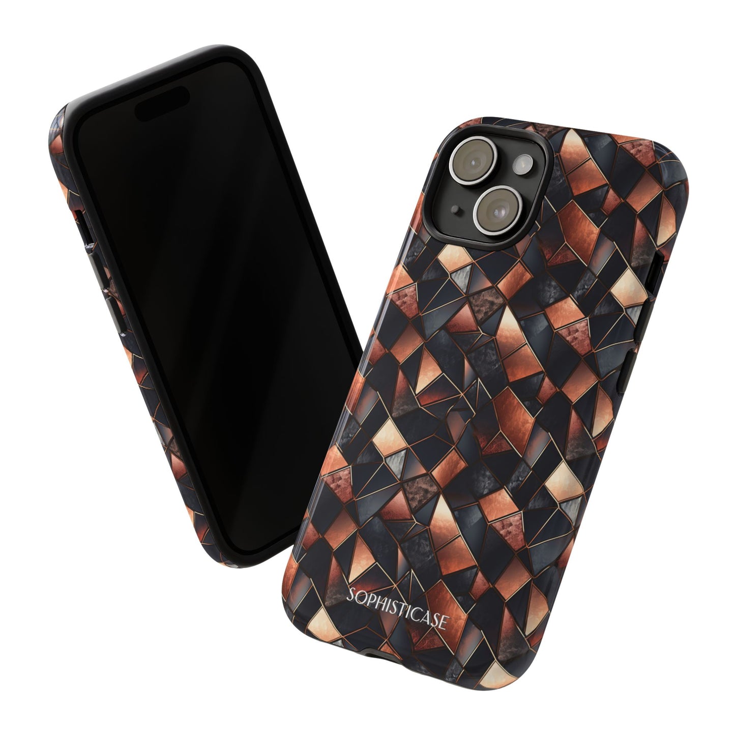 Rose' Runway in Noir Mosaic - Tough Phone Case