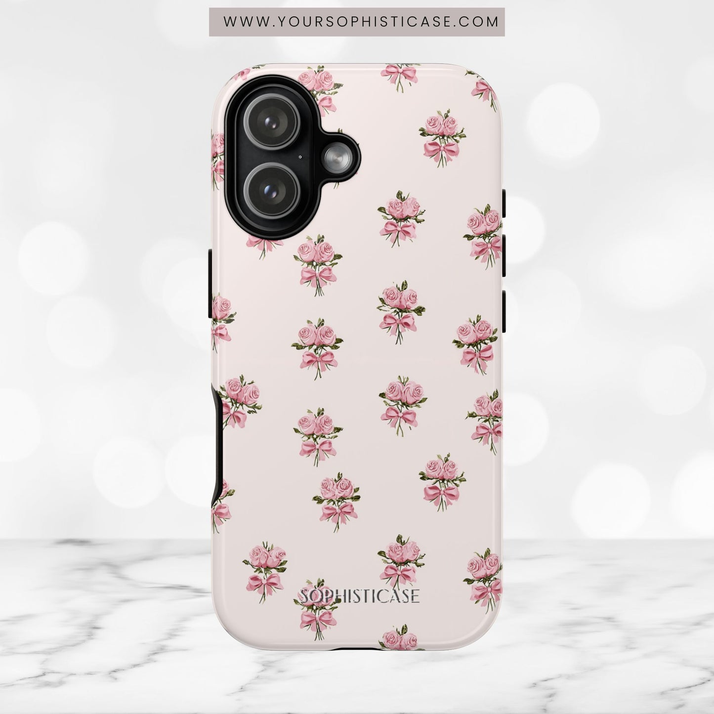 The Sweetest Thing in Coquette Rose Bouquet - iPhone Case