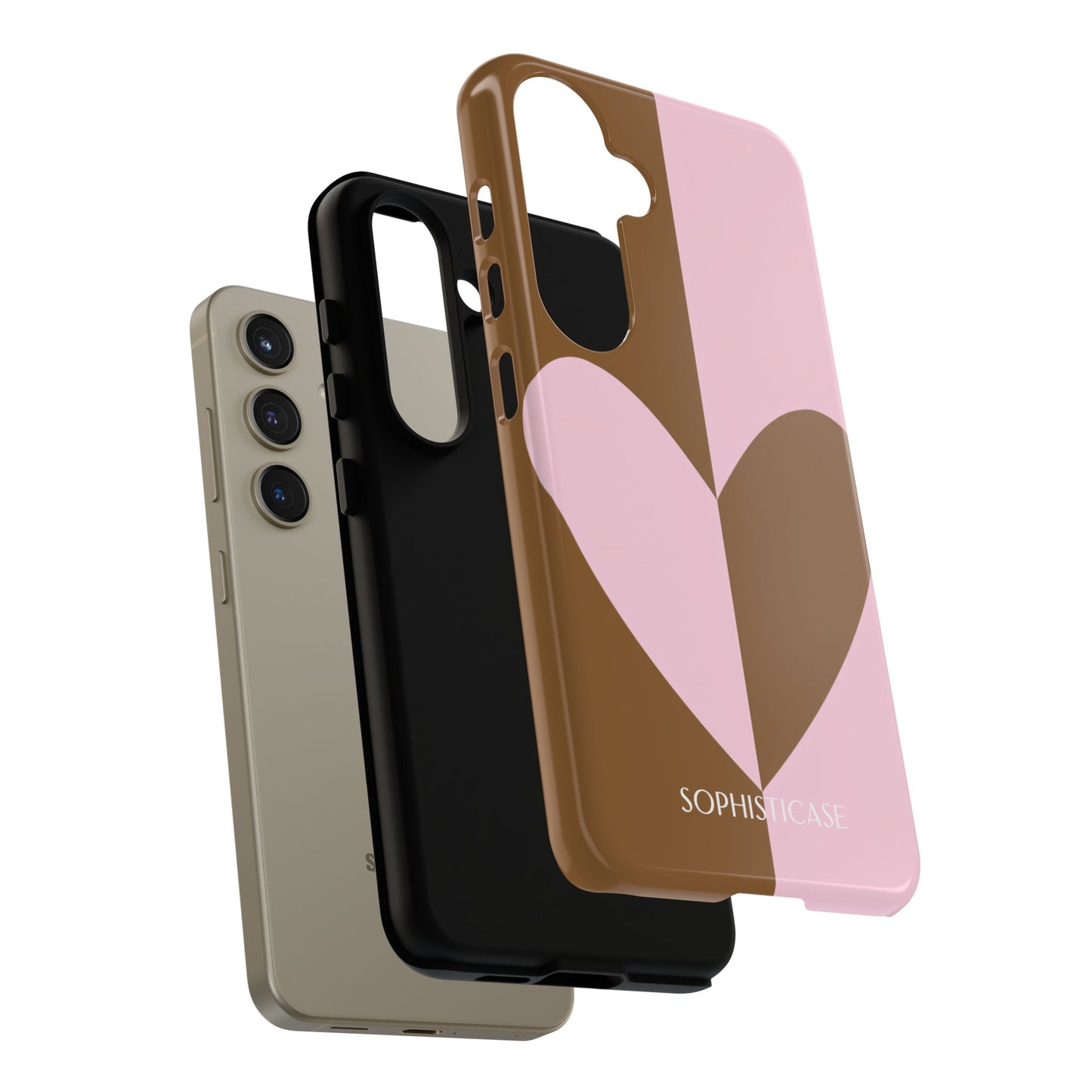Be Mine in Pink and Brown - Tough Phone Case for Samsung Galaxy - Sophisticase