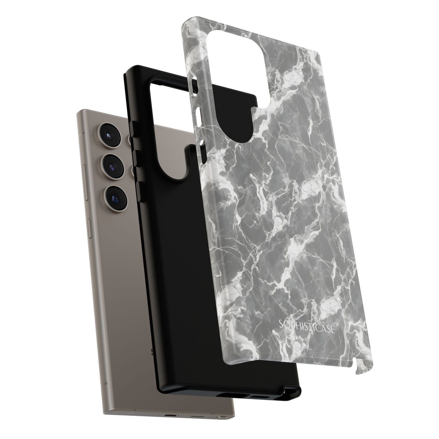 Marble Crush in Charcoal Grey - Tough Phone Case