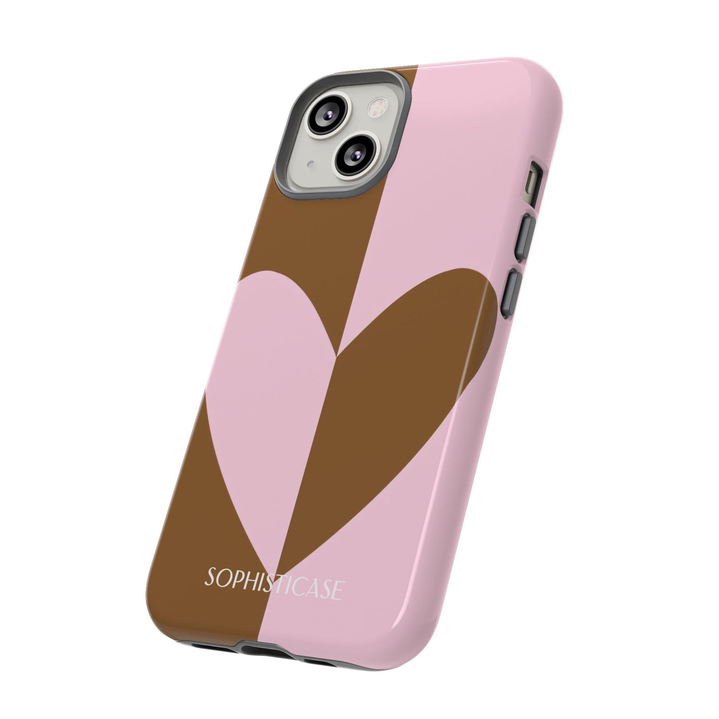 Be Mine in Pink and Brown - iPhone Case