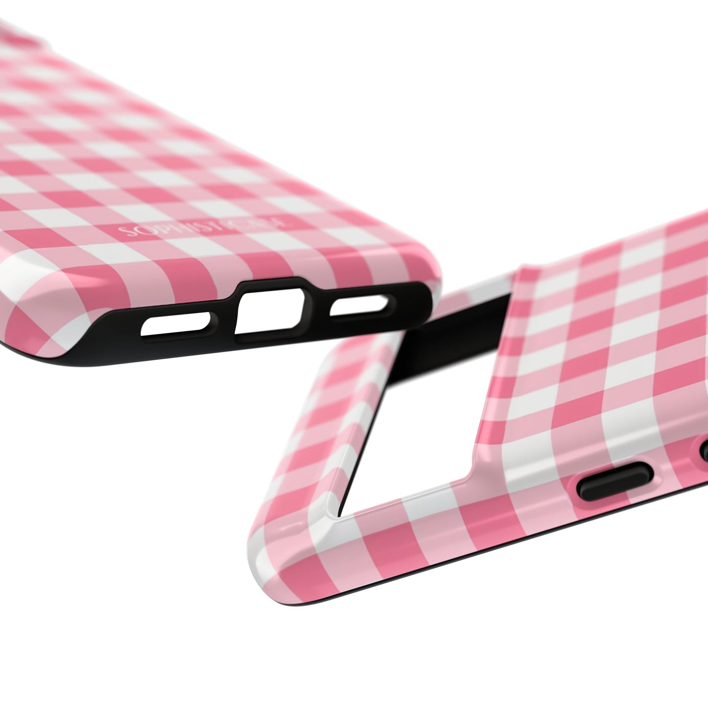 Gingham in Salmon - Tough Phone Case
