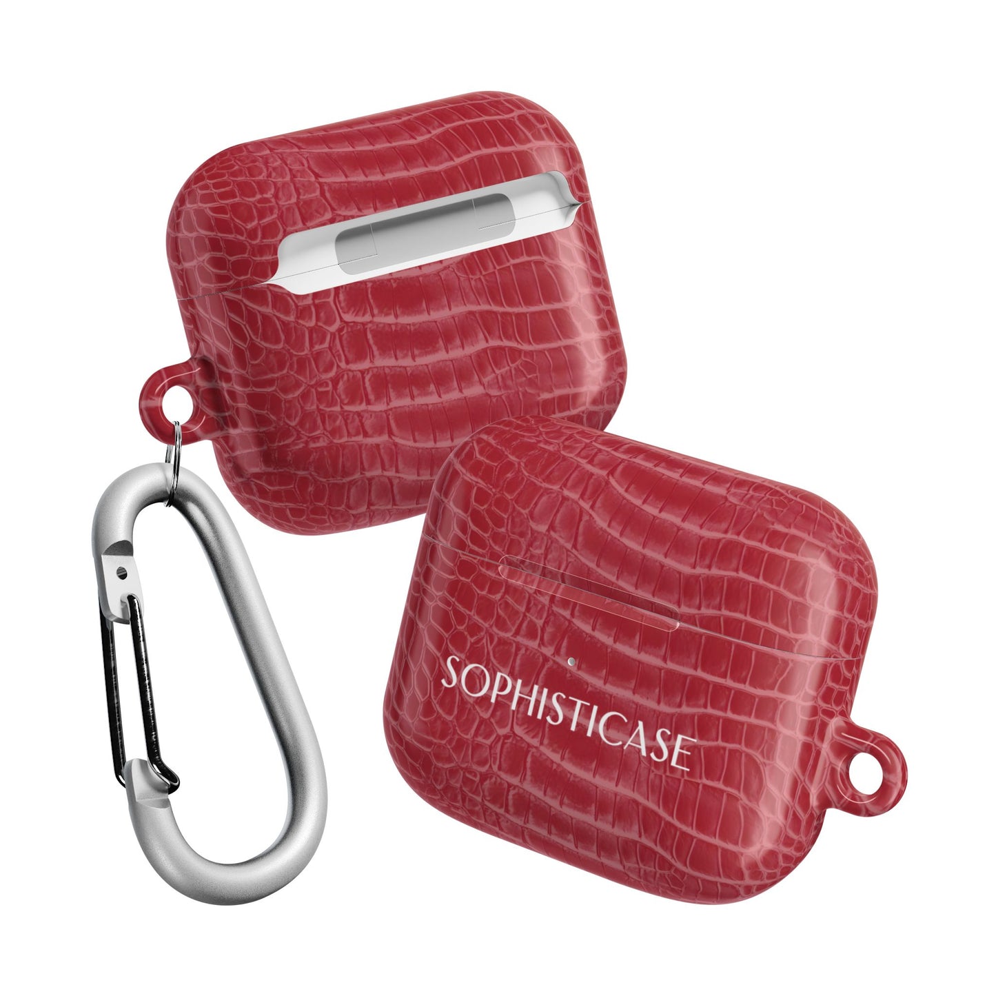 AirPod Cases - Luxe Leather in Cherry Red
