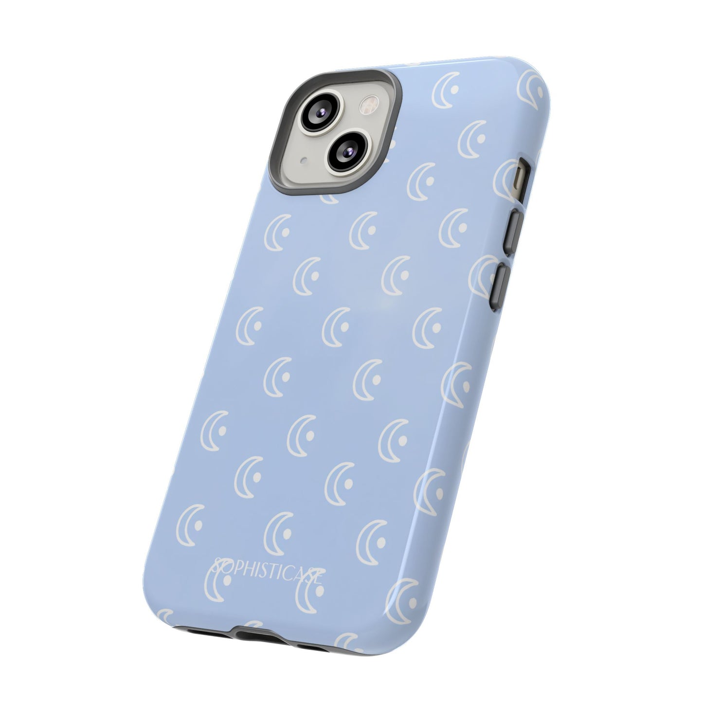 Moon Phase in Baby Blue - iPhone Case