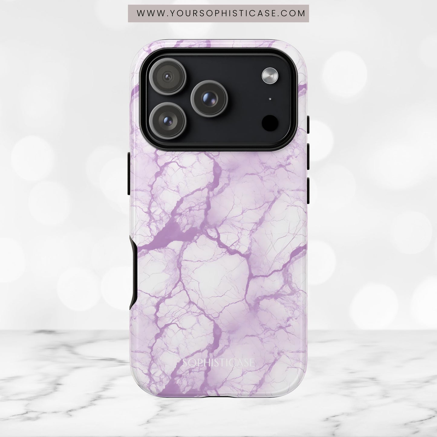 Marble Opulence in Purple - iPhone Case