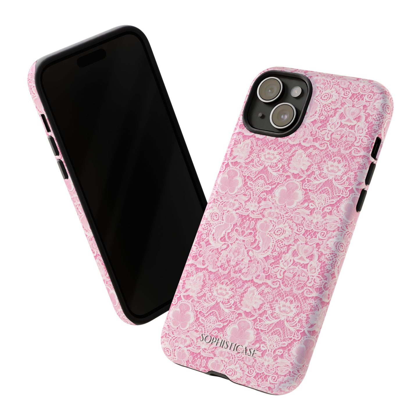 Luxe Lace in Pink - iPhone Case