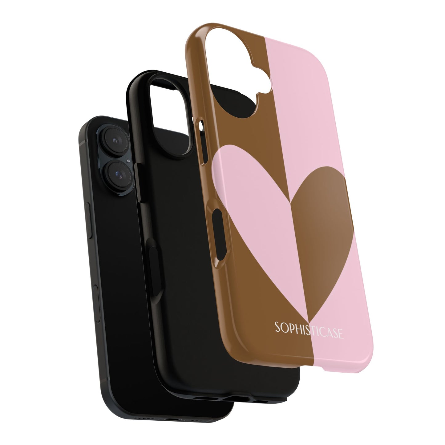Be Mine in Pink and Brown - iPhone Case